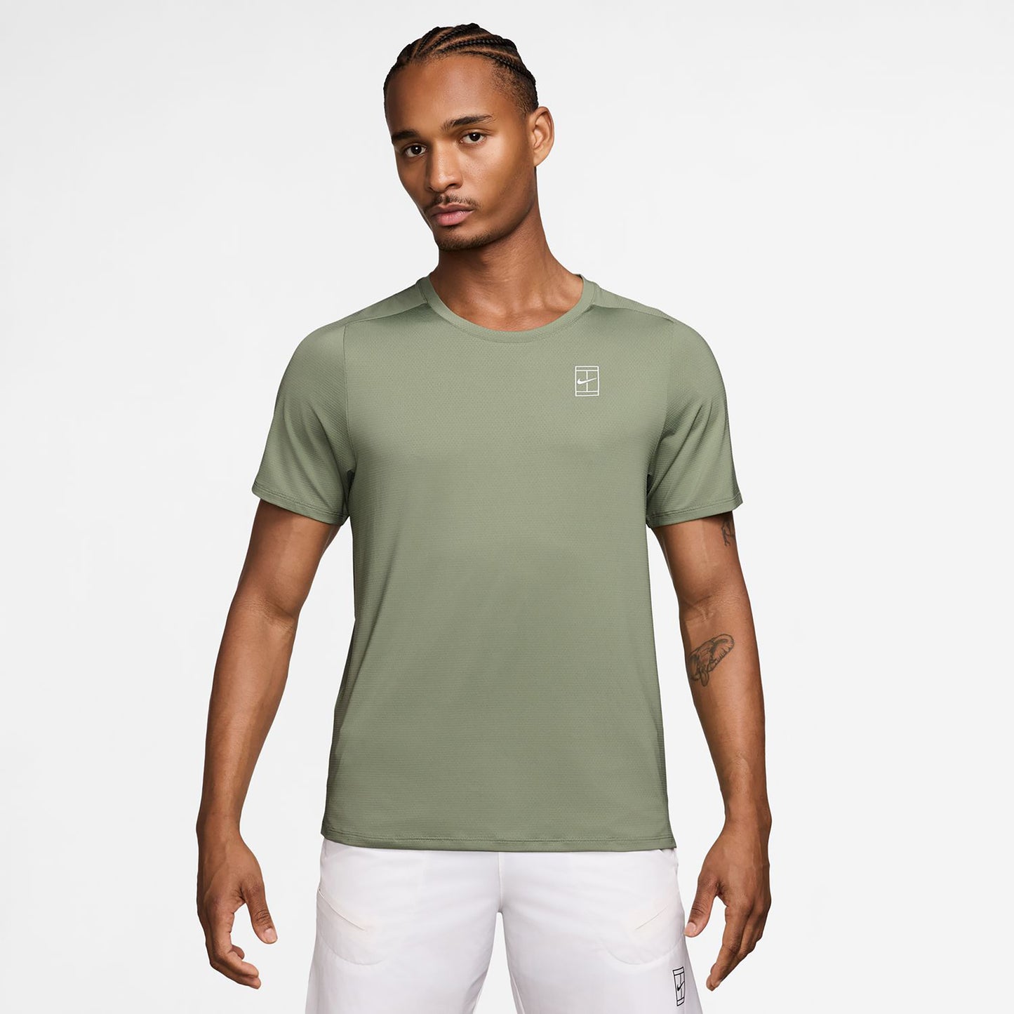 Nike Court Dri-FIT Advantage T-shirt Herrar-oliv