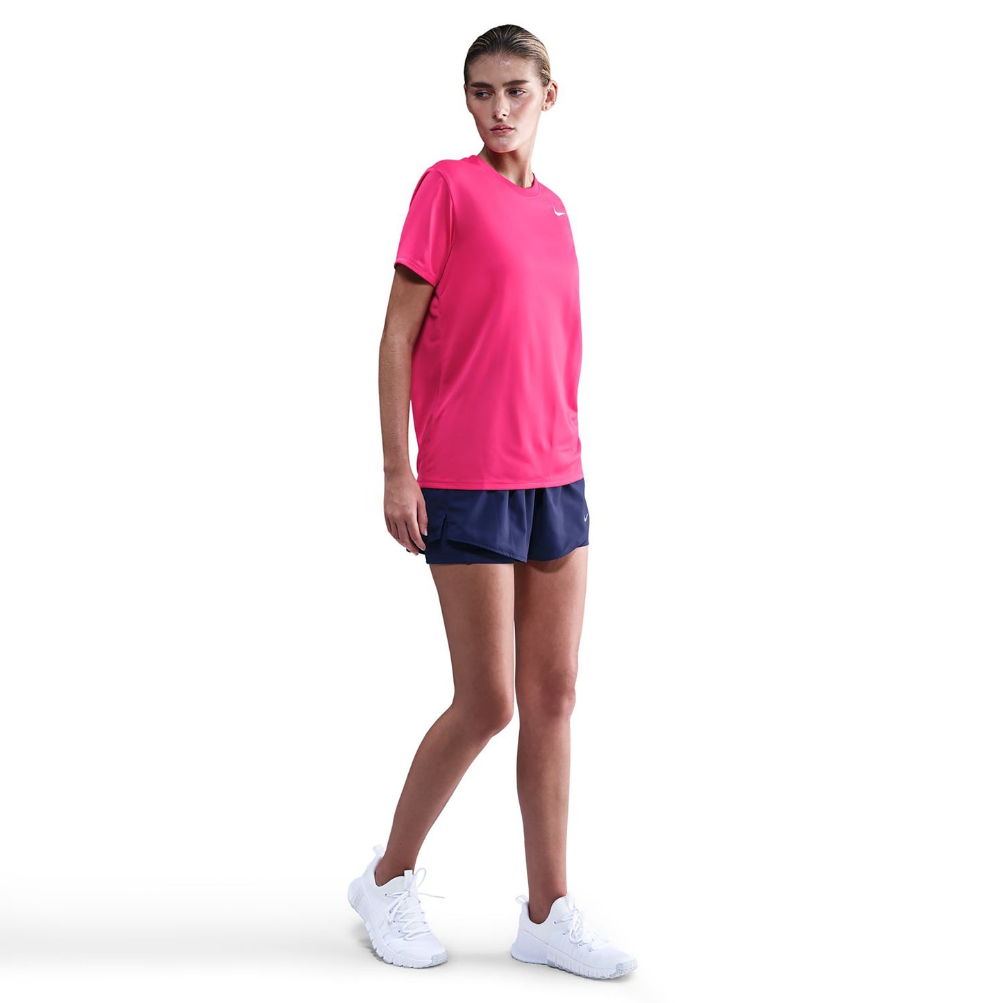 Nike Dri-Fit Regular T-shirt Damer - berry, vit