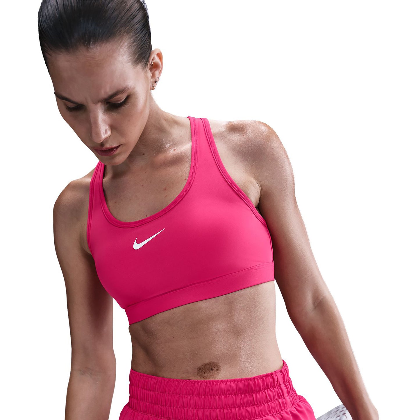 Nike Swoosh Medium Sport-behå Damer - berry, vit