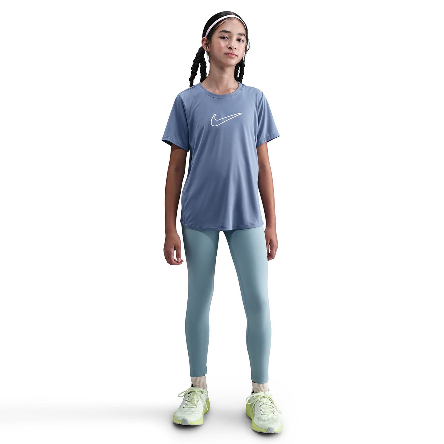Nike Dri-FIT One T-shirt Flickor - blågrå, vit