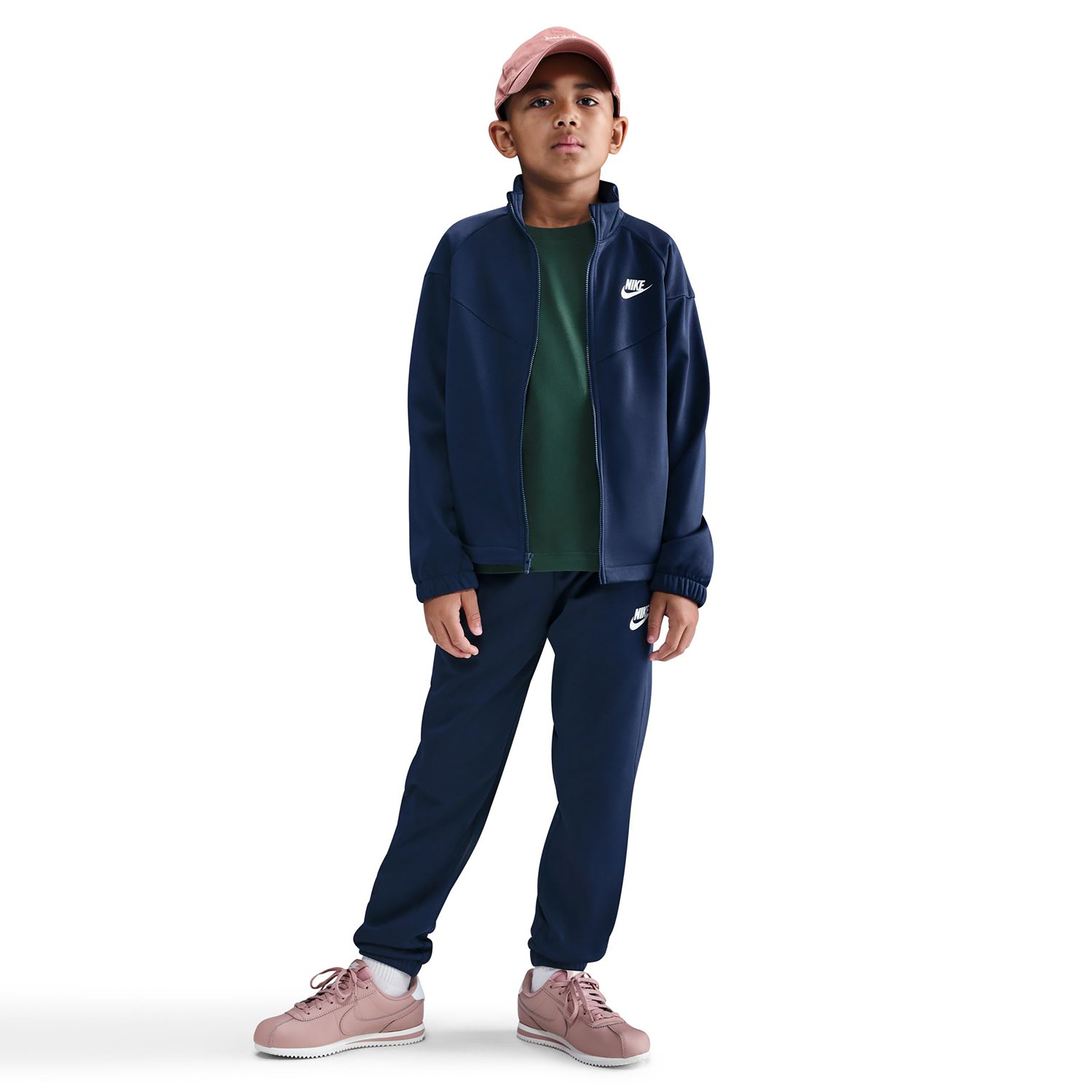 Nike Dri-Fit Full-Zip Träningsoverall Barn-mörkblå