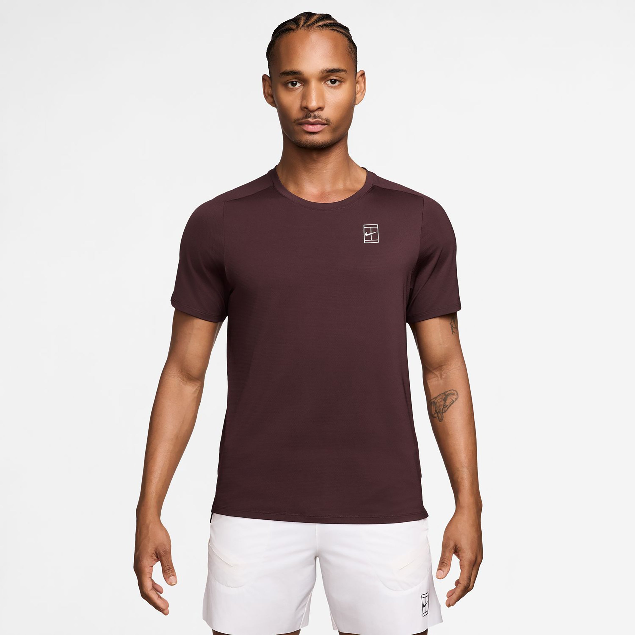 Nike Sinner Court Dri-FIT Advantage T-shirt Herrar - mörkröd, vit