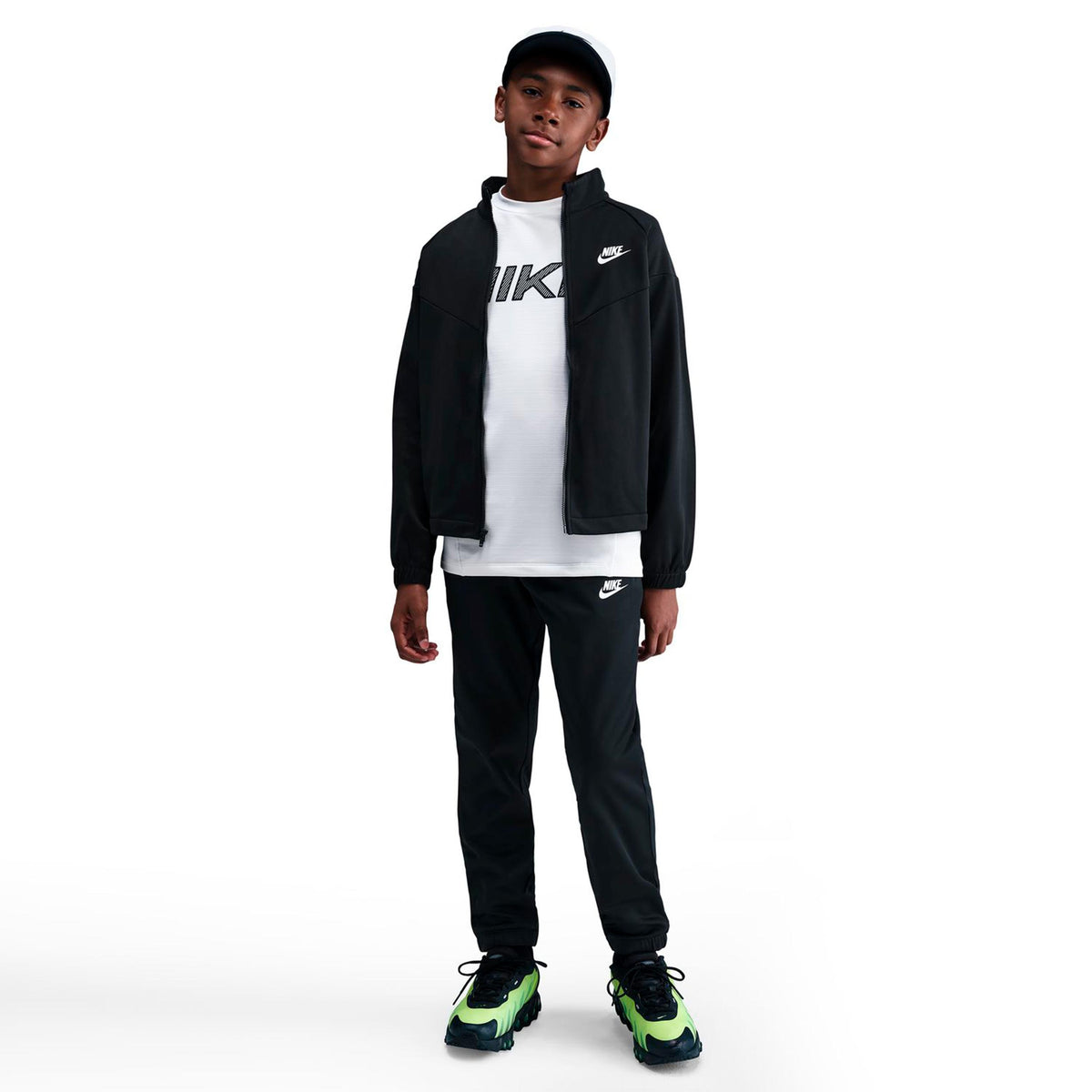 Nike Dri-Fit Full-Zip Träningsoverall - svart, vit