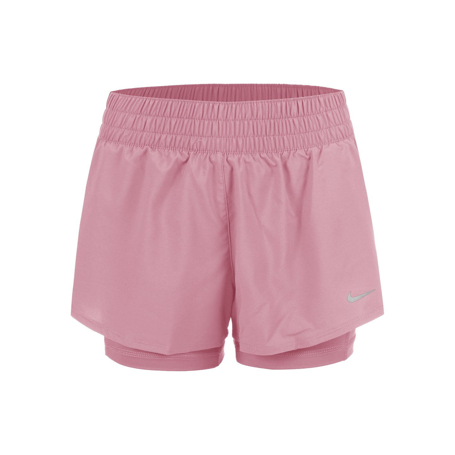 Nike Dri-Fit One Mid Rise 2in1 3in Shorts Damer - gammal rosa, silver