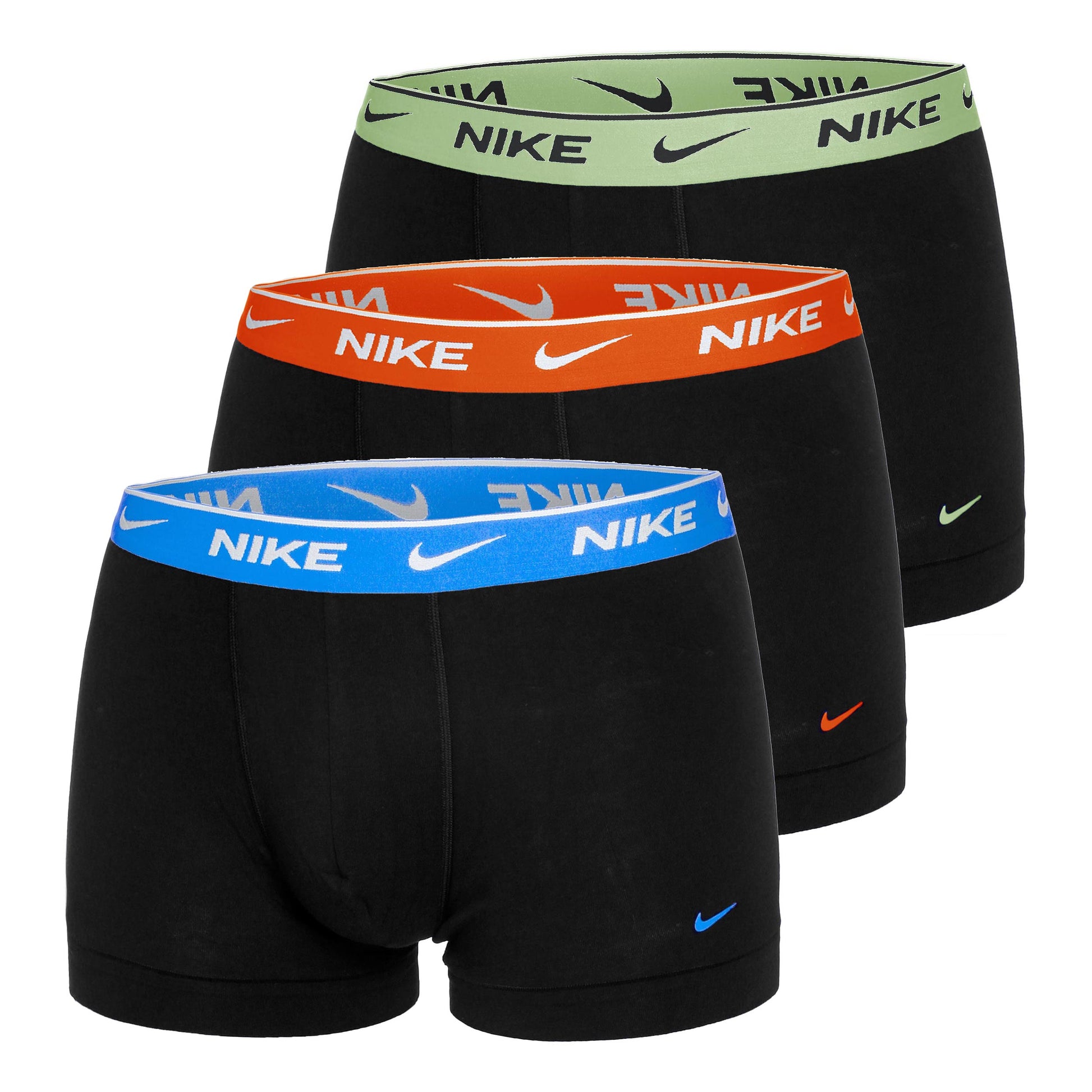 Nike Everyday Cotton Stretch Boxershorts 3-pack Herrar-Svart,Ljusgrön