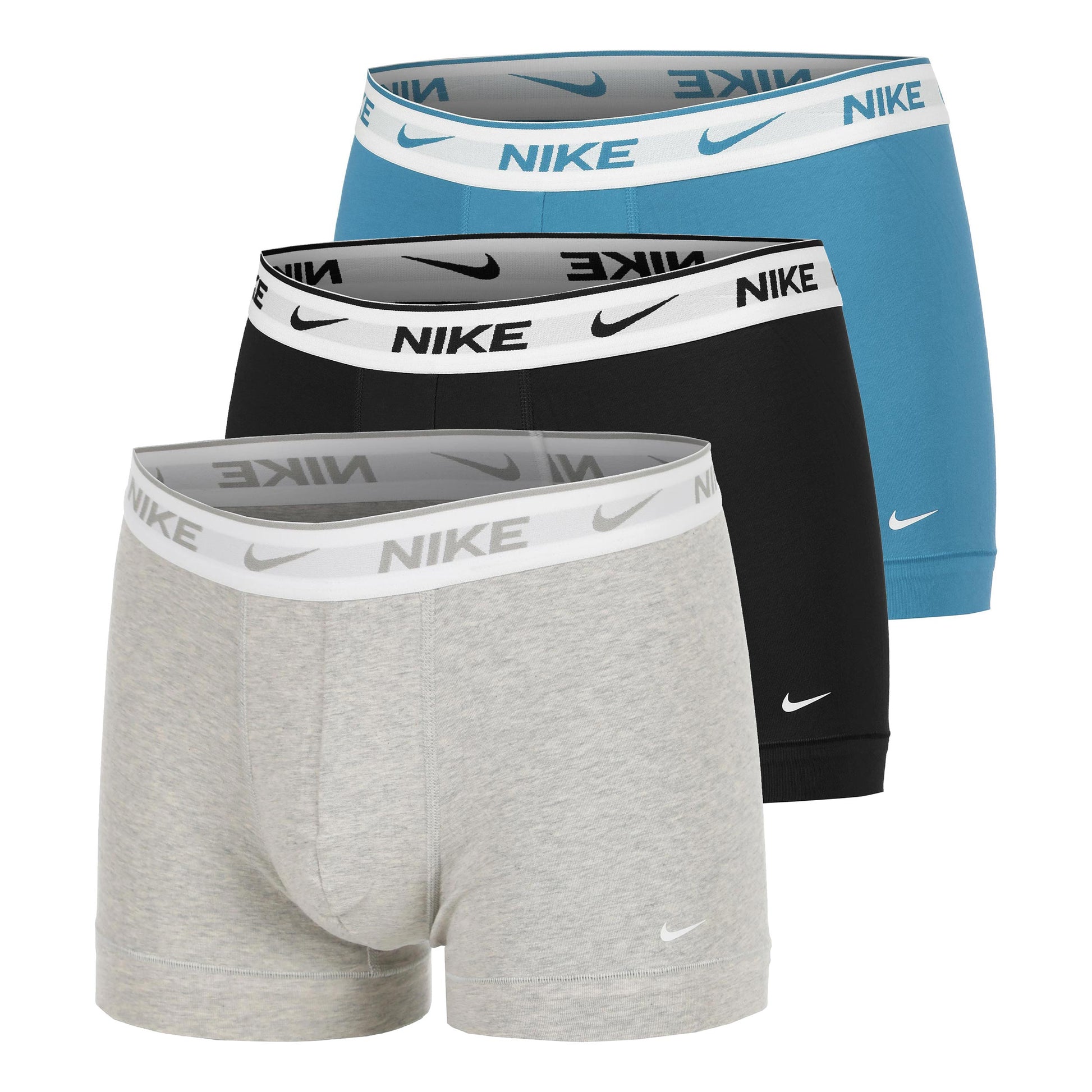Nike Everyday Cotton Stretch Boxershorts 3-pack Herrar-Ljusgrå,Svart