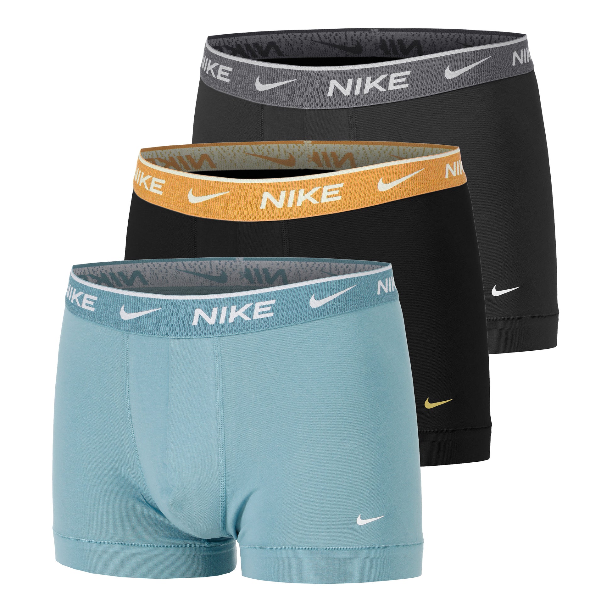 Nike Everyday Cotton Stretch Boxershorts 3-pack Herrar-Ljusblå,Mörkgrå