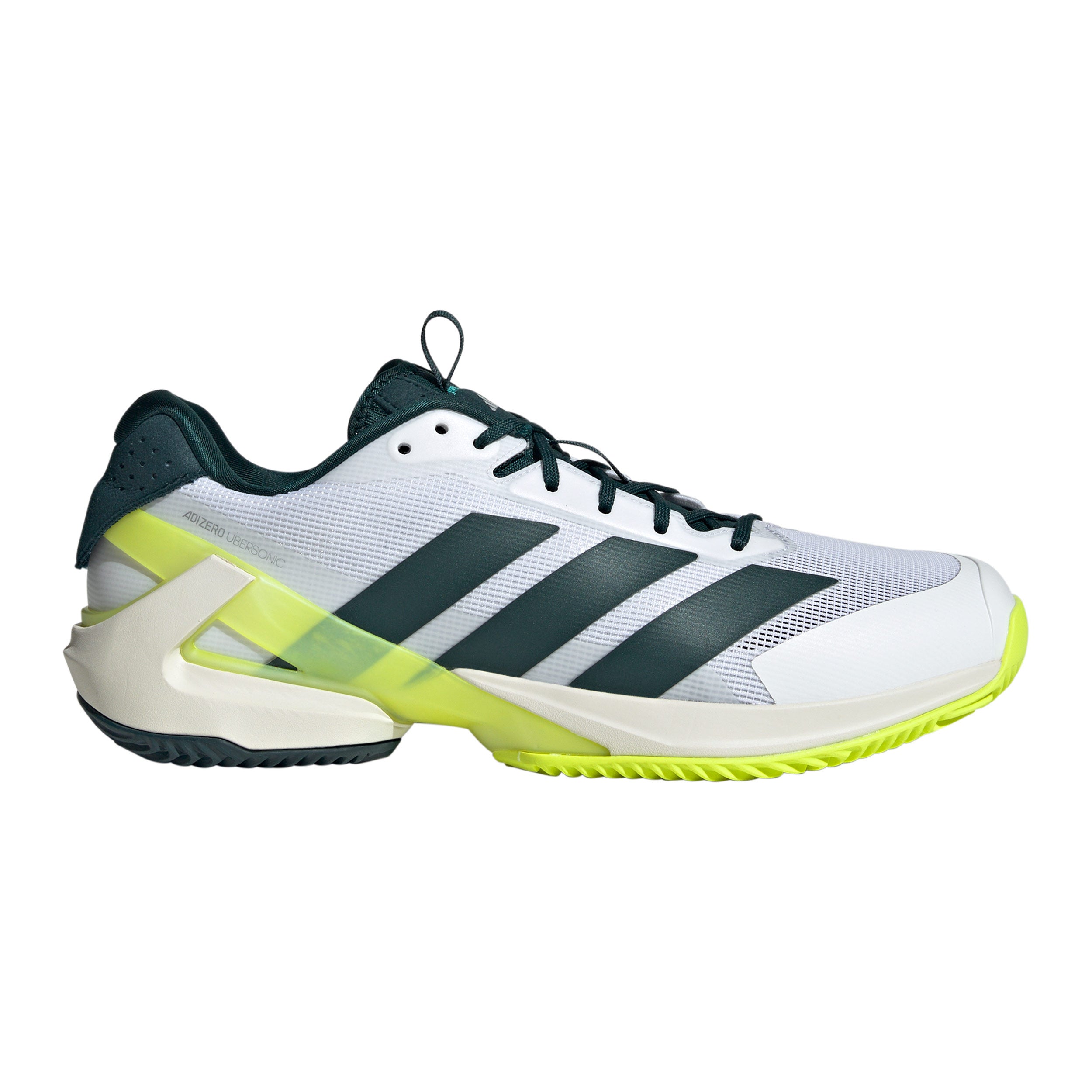adidas adizero Ubersonic 5 Sko för grus Herrar - vit, mörkgrön