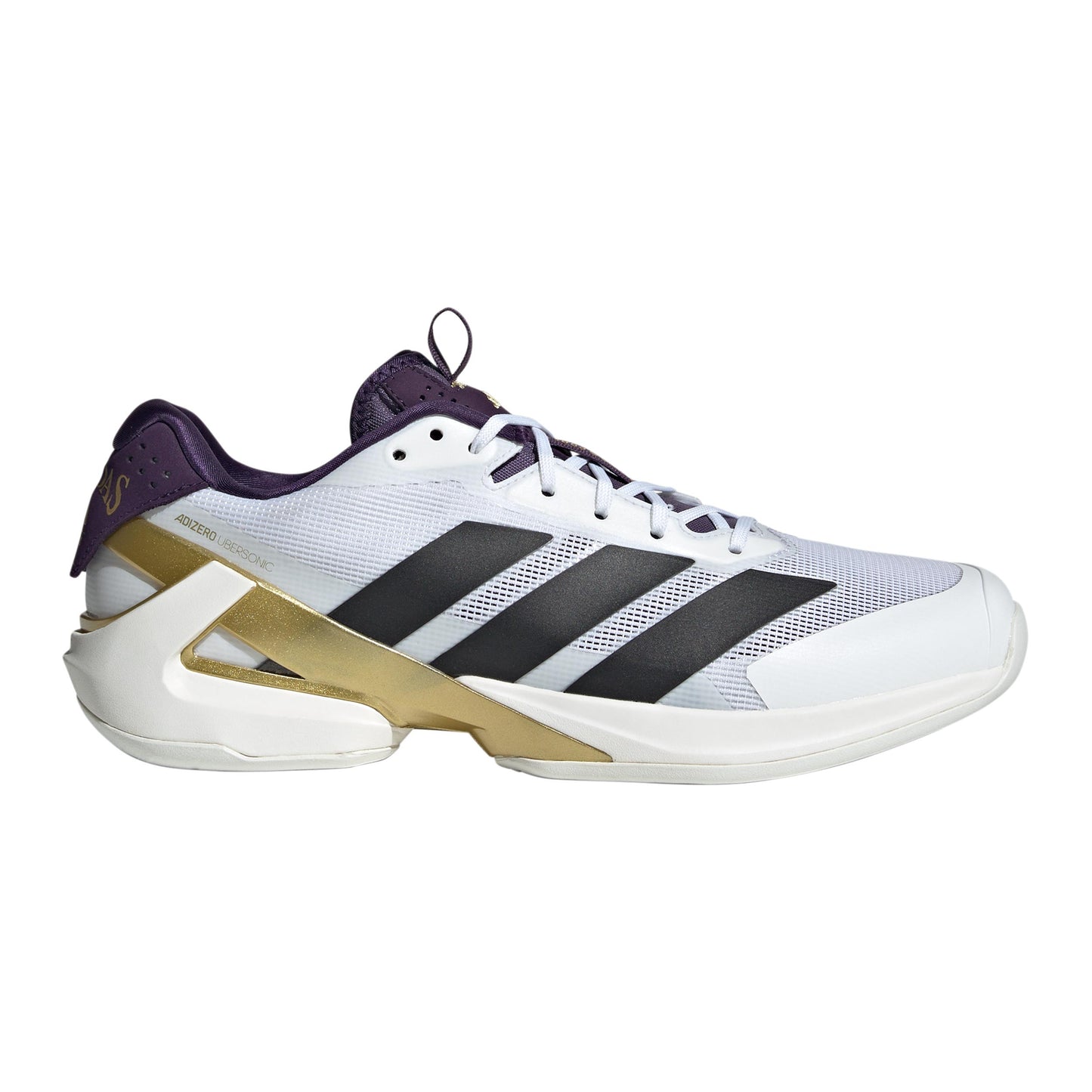 adidas Adizero Ubersonic 5 Allroundsko Herrar - vit aluminium, guld
