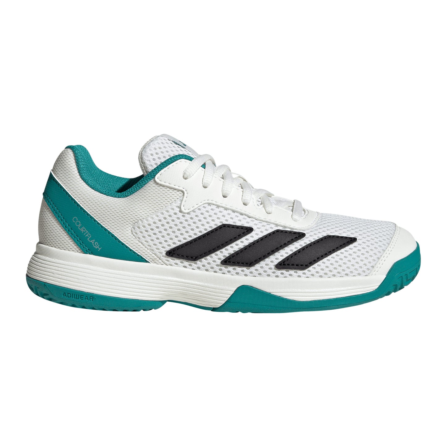 adidas Courtflash Allroundsko Barn - vit, petrol