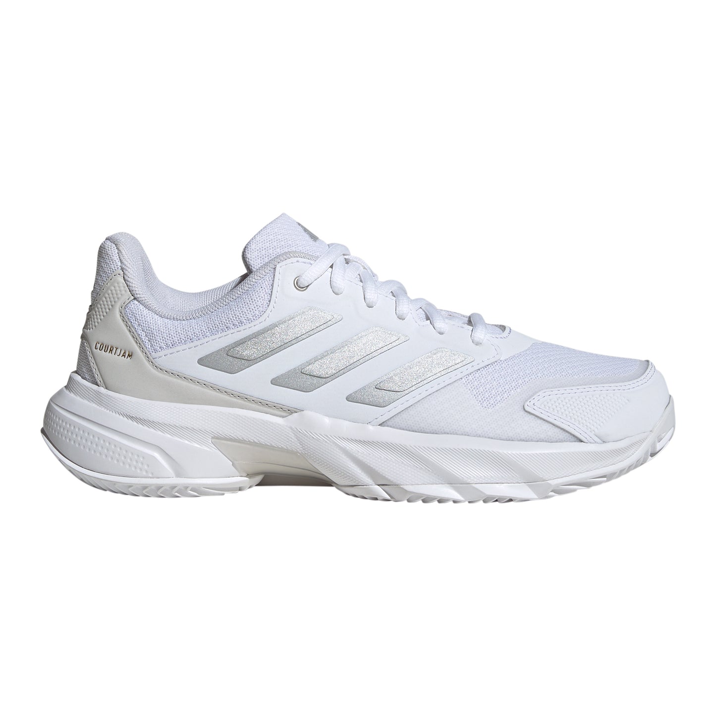 adidas CourtJam Control 3 Sko för grus Damer - vit, silver