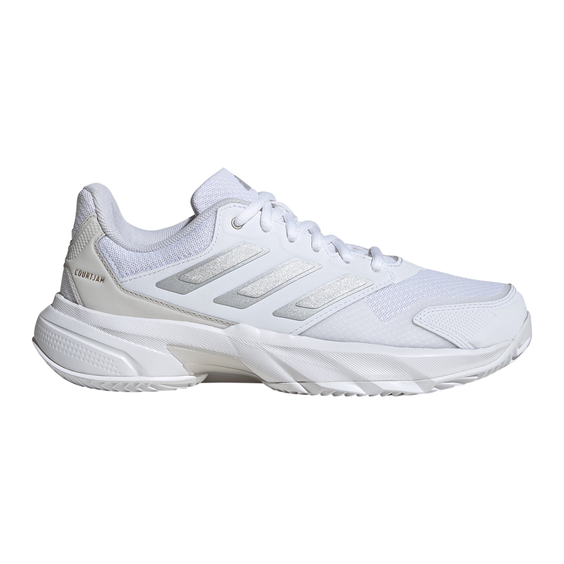 adidas CourtJam Control 3 Sko för grus Damer - vit, silver