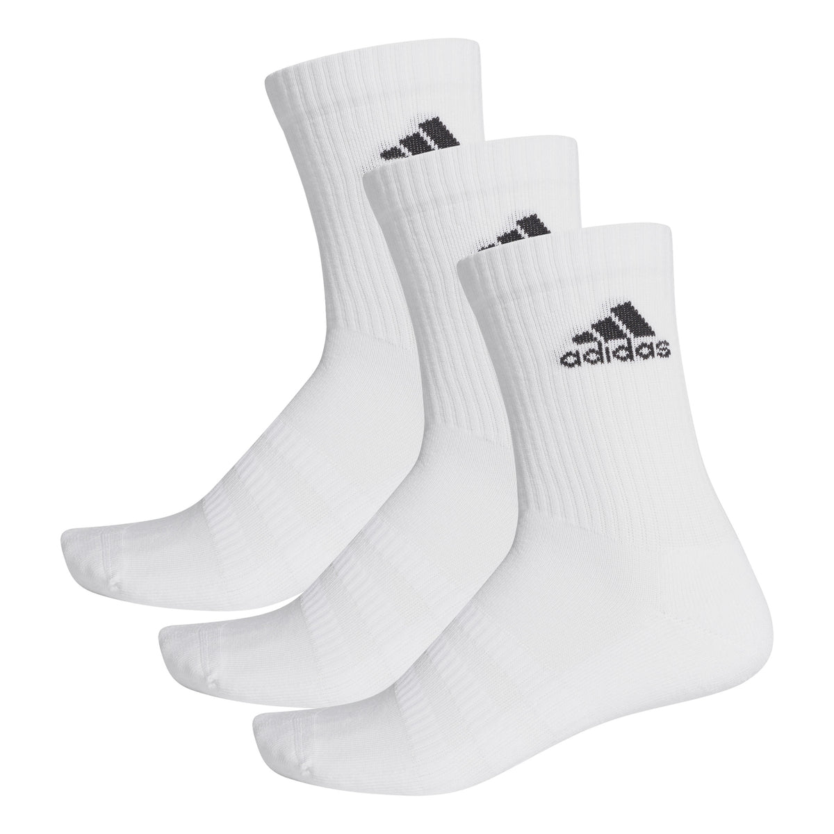 adidas Cush Crew Sportstrumpor 3-pack Unisex - vit, svart