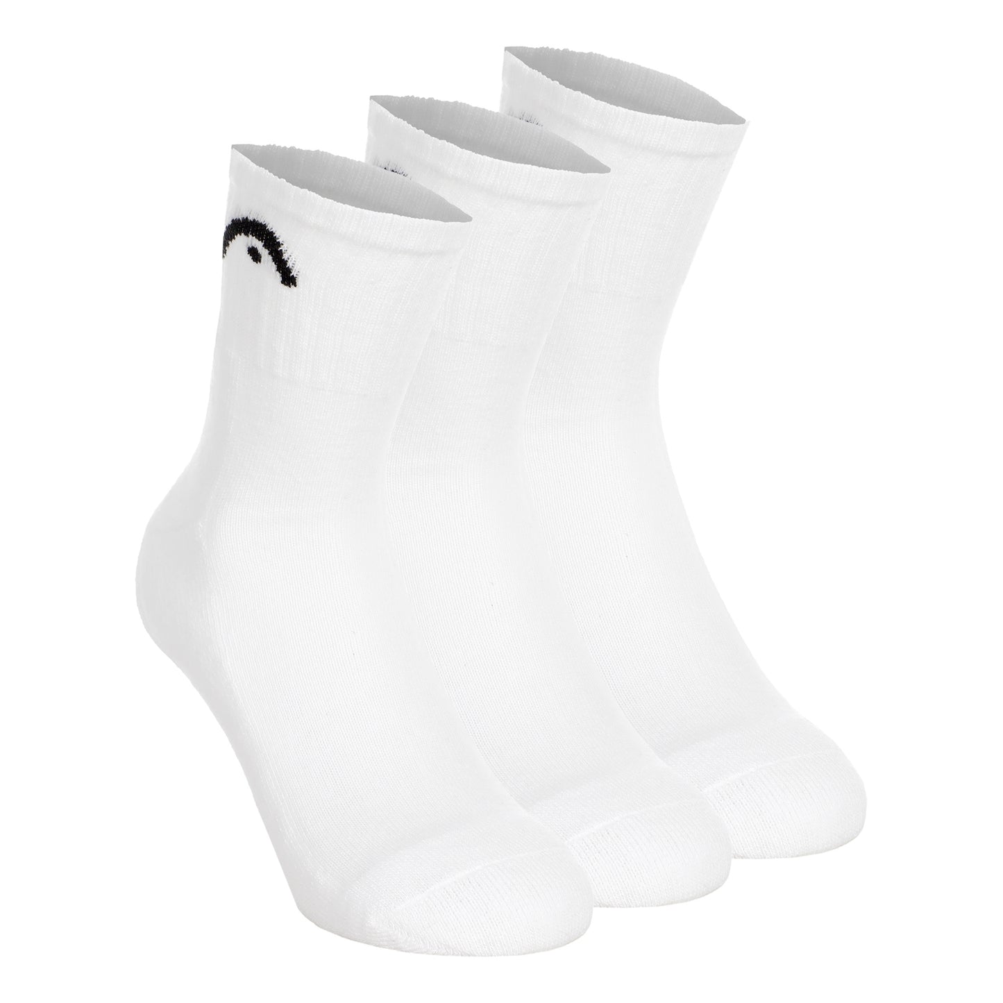 HEAD Short Crew Tennisstrumpor 3-pack Unisex - vit,