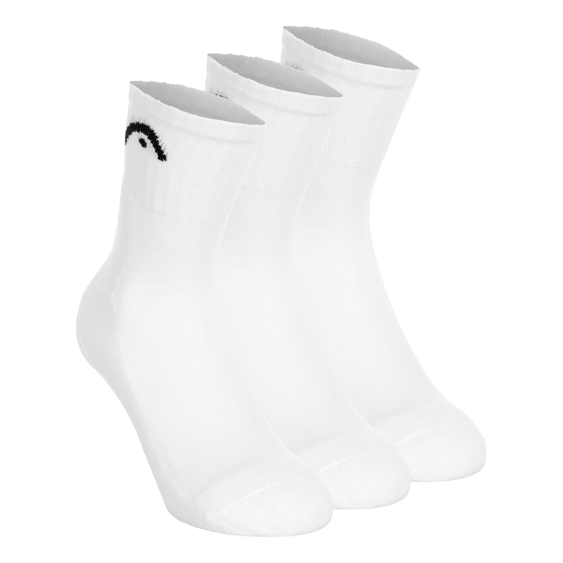 HEAD Short Crew Tennisstrumpor 3-pack Unisex - vit,