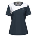 Tie-Break T-shirt Damer - mörkblå, vit