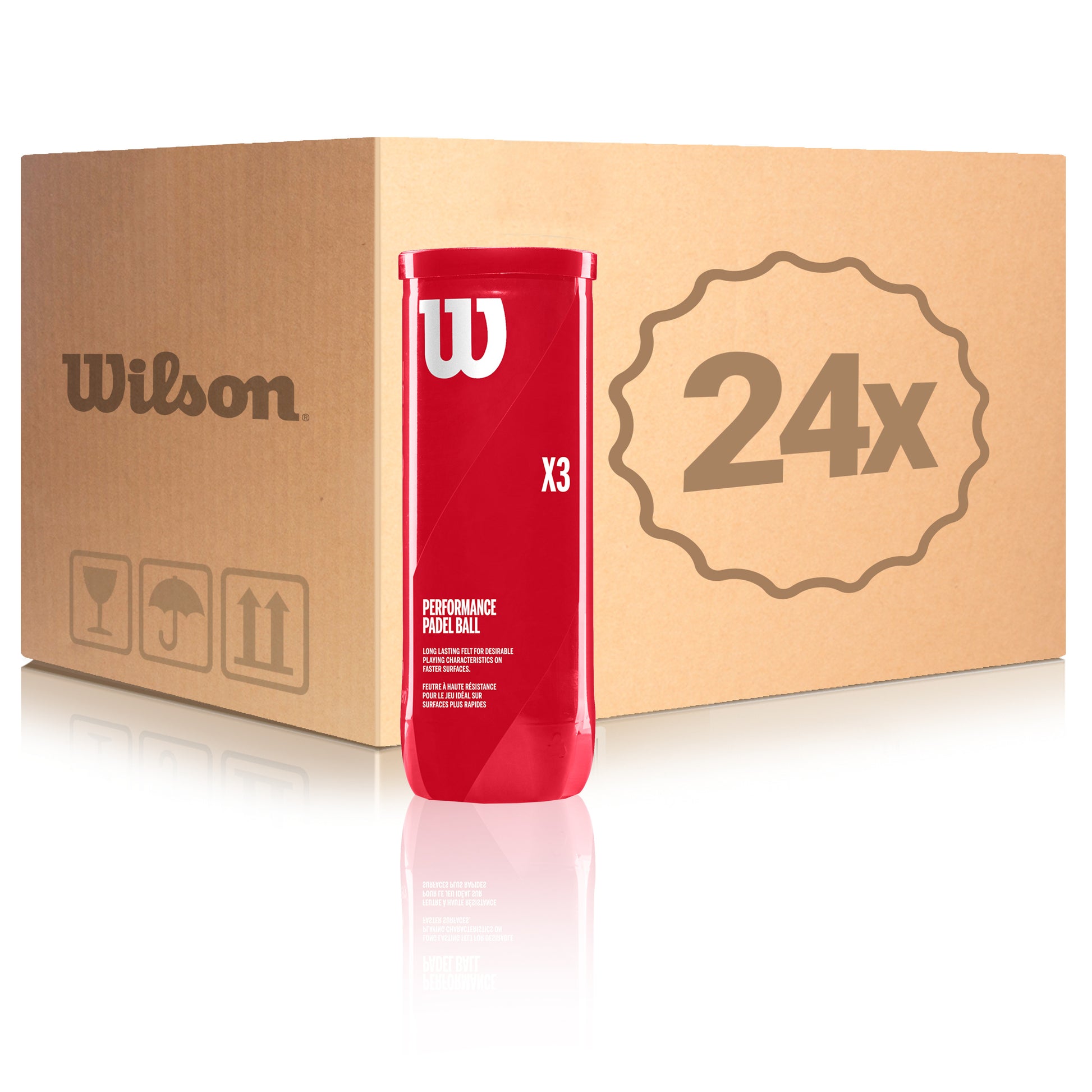 Wilson 24x 3-pack rör Padel X3 Ball I kartong