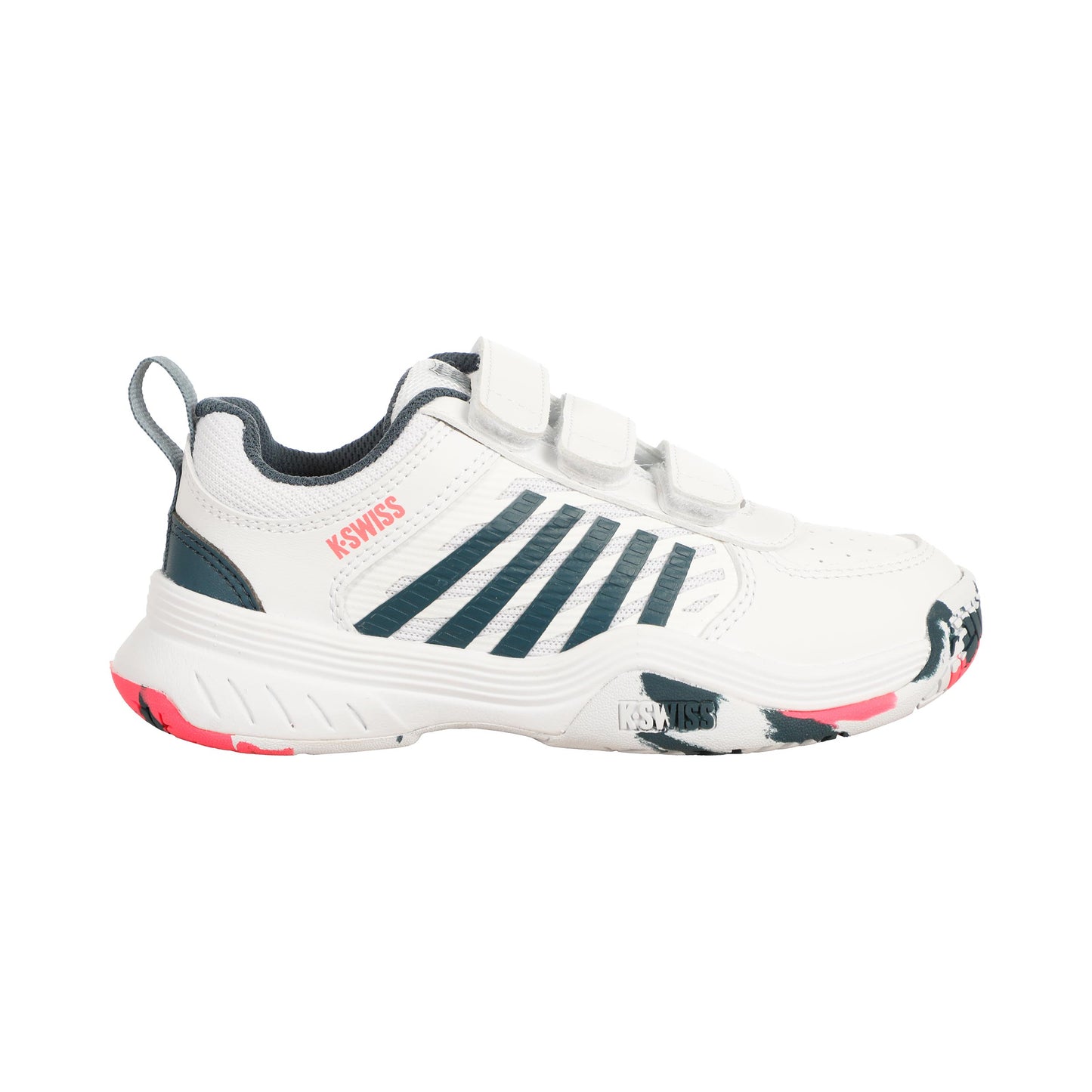K-Swiss Court Express 2 Strap Allroundsko Barn-Vit,Petrol