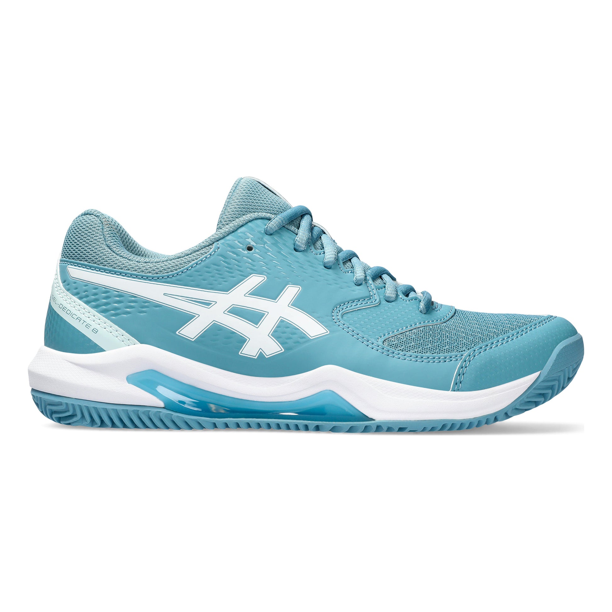 ASICS Gel-Dedicate 8 Sko för grus Damer - petrol, vit