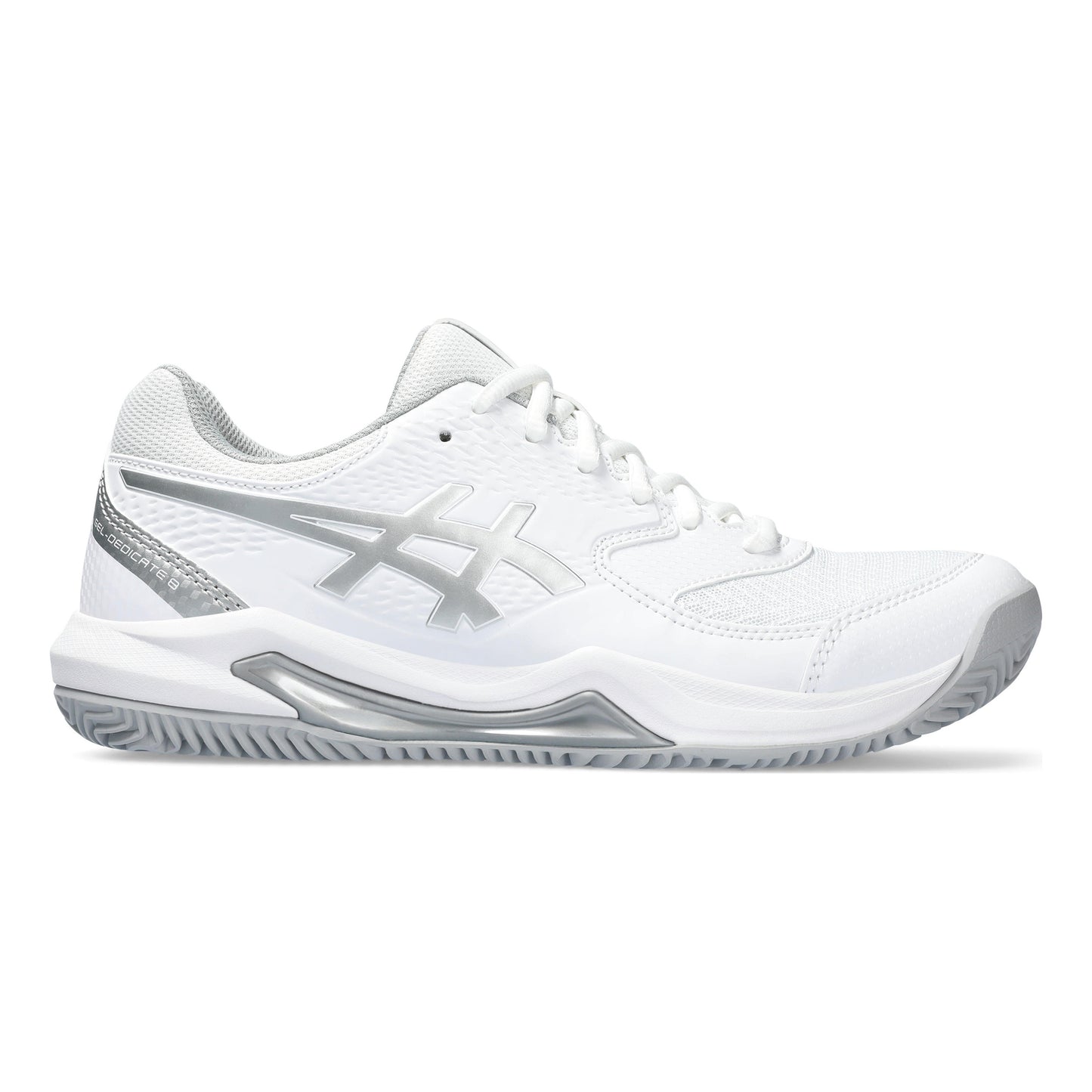 ASICS Gel-Dedicate 8 Sko för grus Damer - vit, silver
