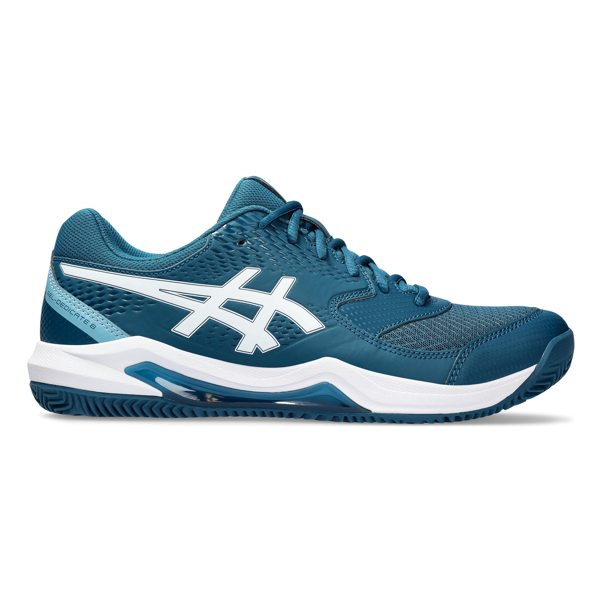 ASICS Gel-Dedicate 8 Sko för grus Herrar - petrol, vit
