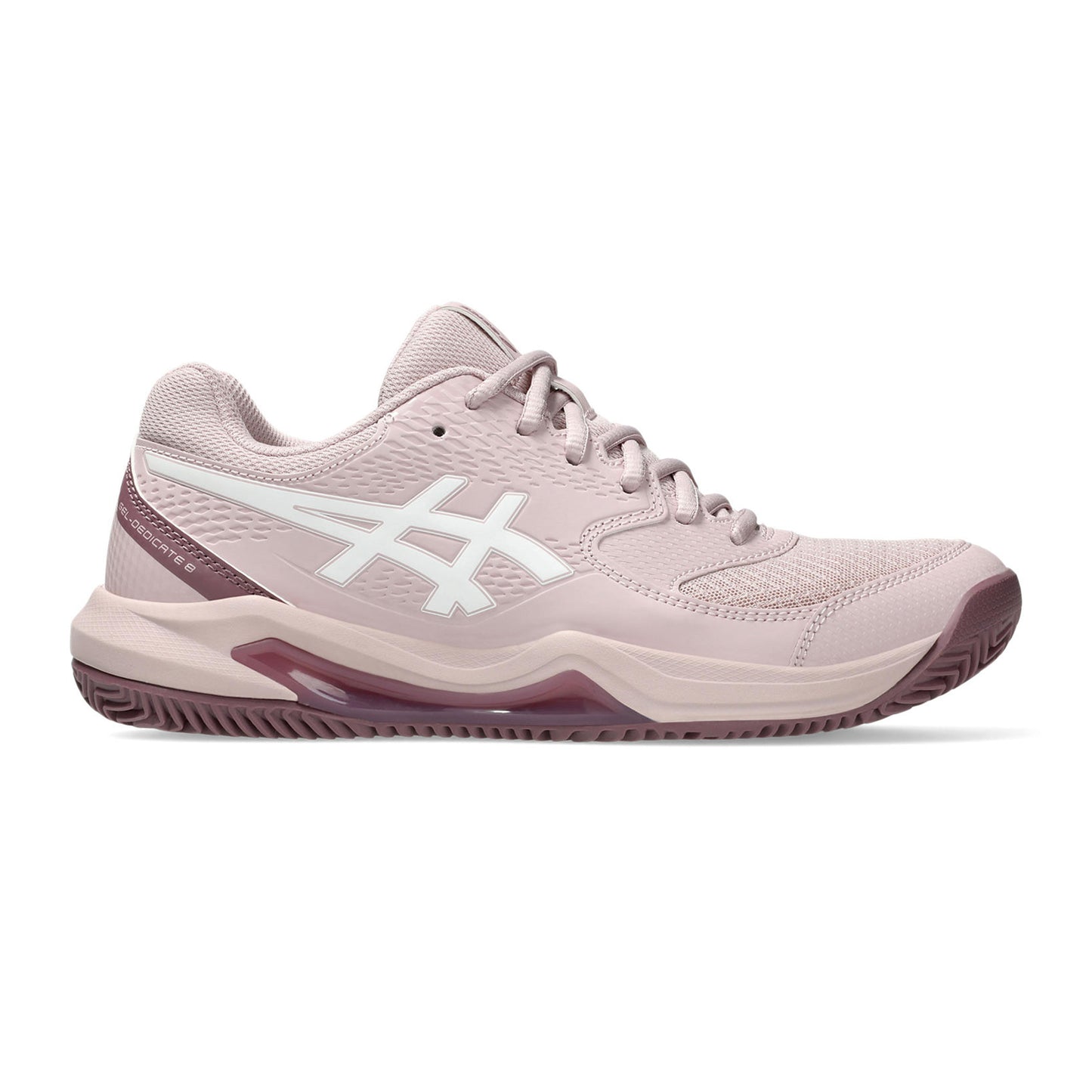 ASICS Gel-Dedicate 8 Sko för grus Damer - gammal rosa, mauve