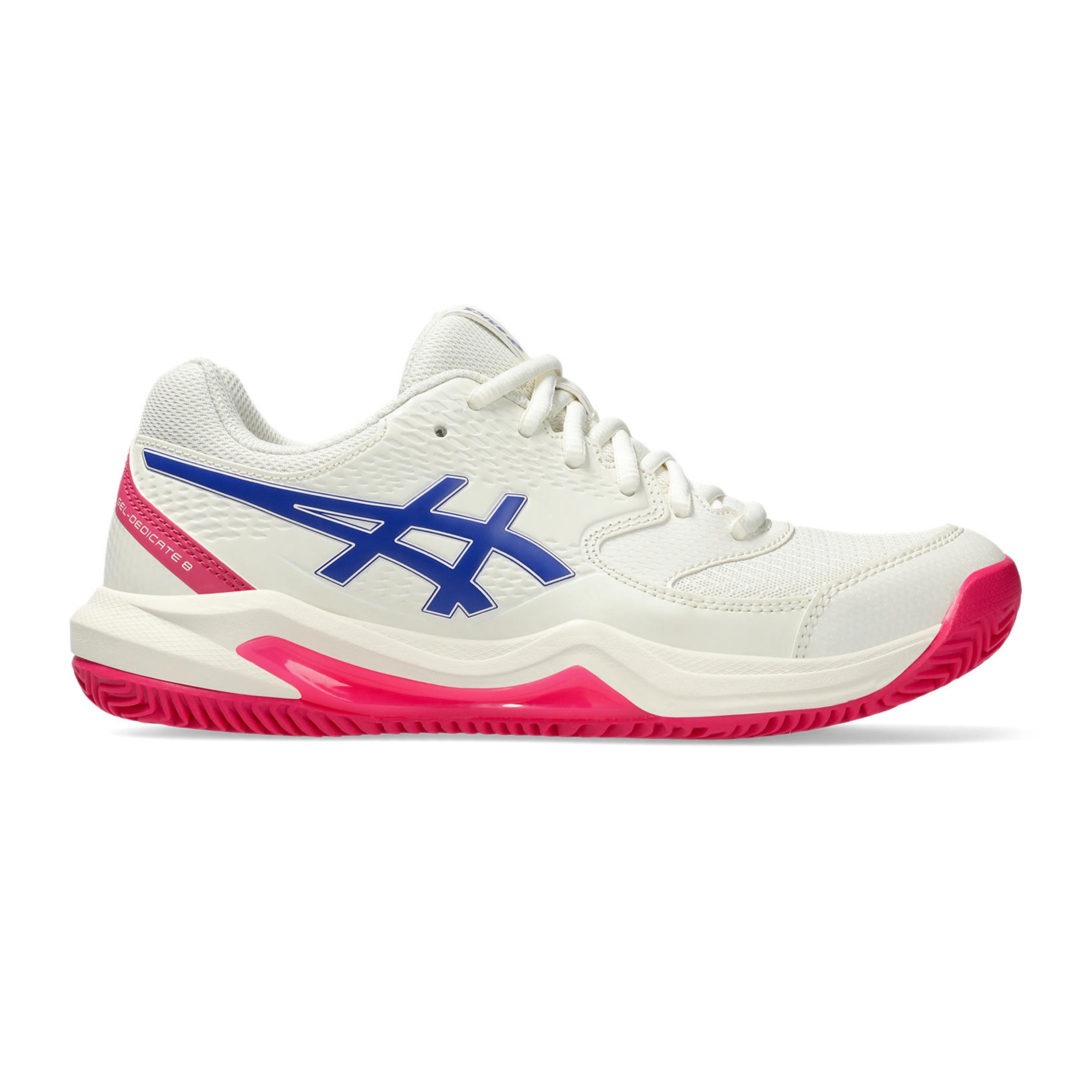 ASICS Gel-Dedicate 8 Sko för grus Damer - creme, mörkblå