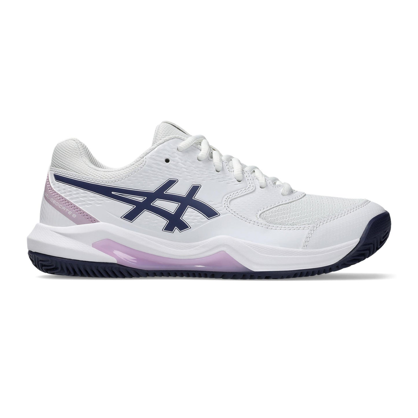 ASICS Gel-Dedicate 8 Sko för grus Damer - vit, mörkblå