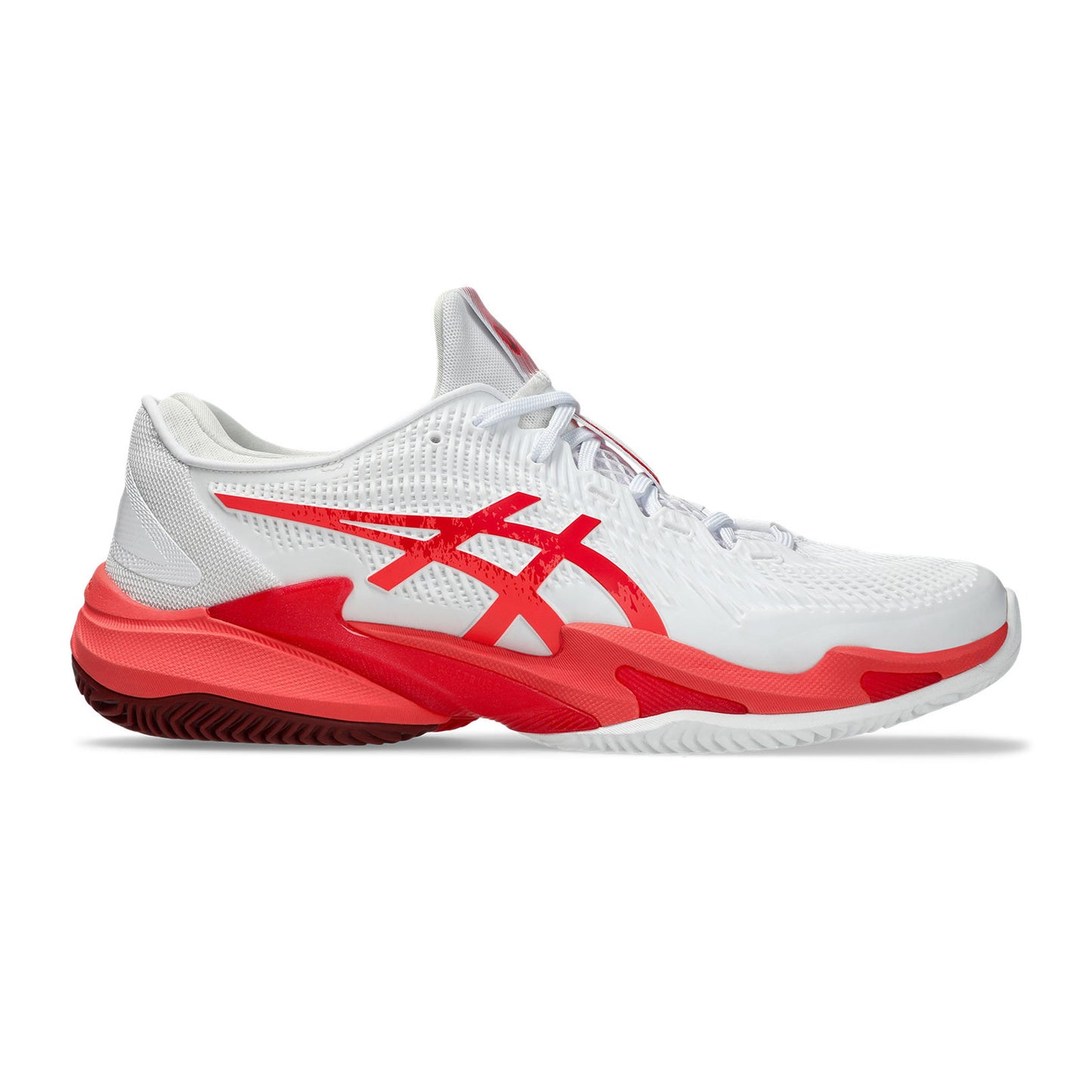 ASICS Court FF 3 Novak Sko för grus Herrar - vit, korall