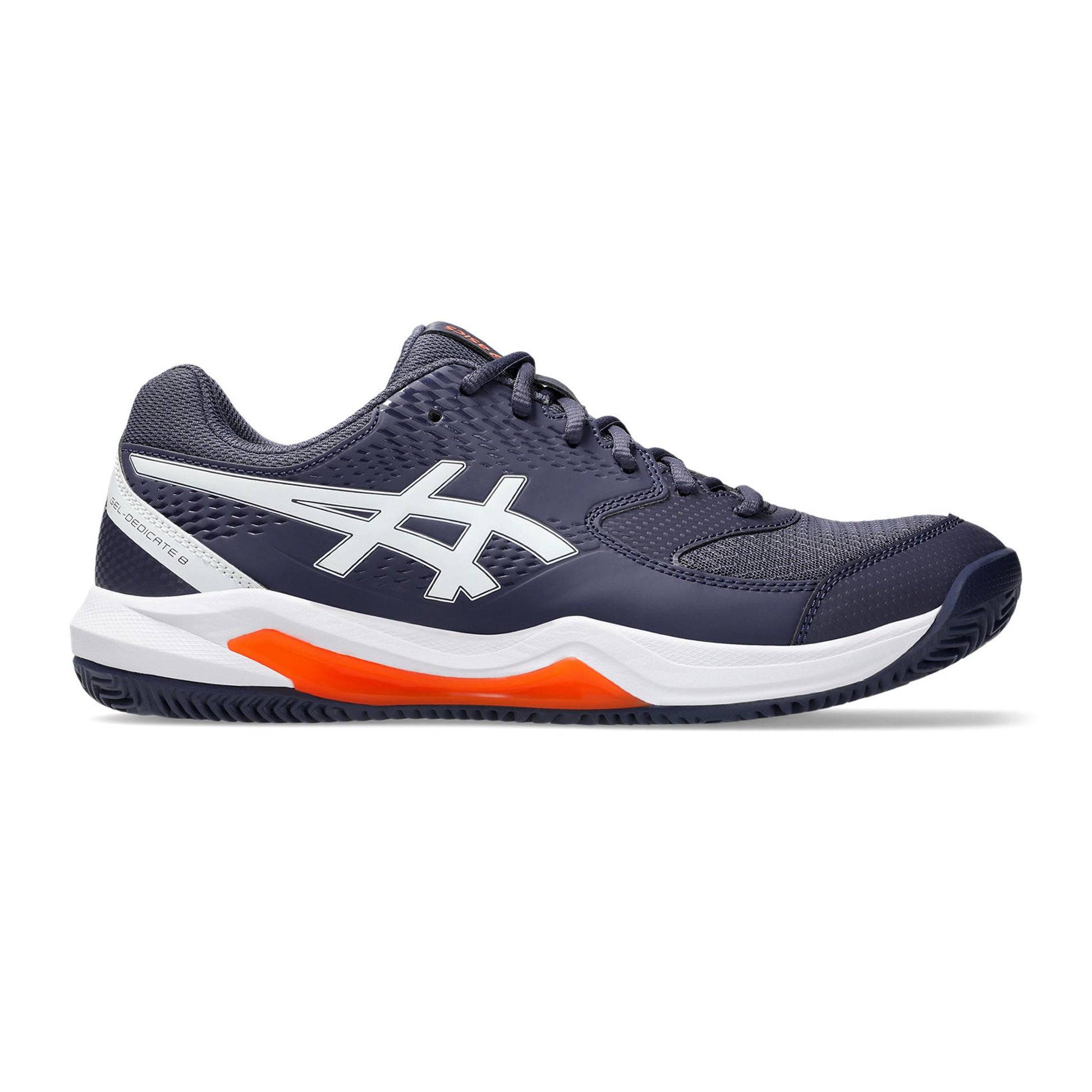 ASICS Gel-Dedicate 8 Sko för grus Herrar - mörkblå, orange