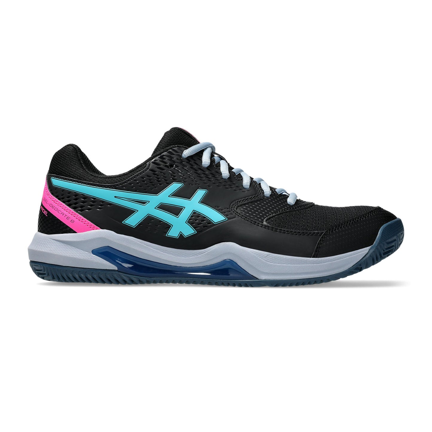 ASICS Gel-Dedicate Padelsko Herrar-Svart,Ljusblå
