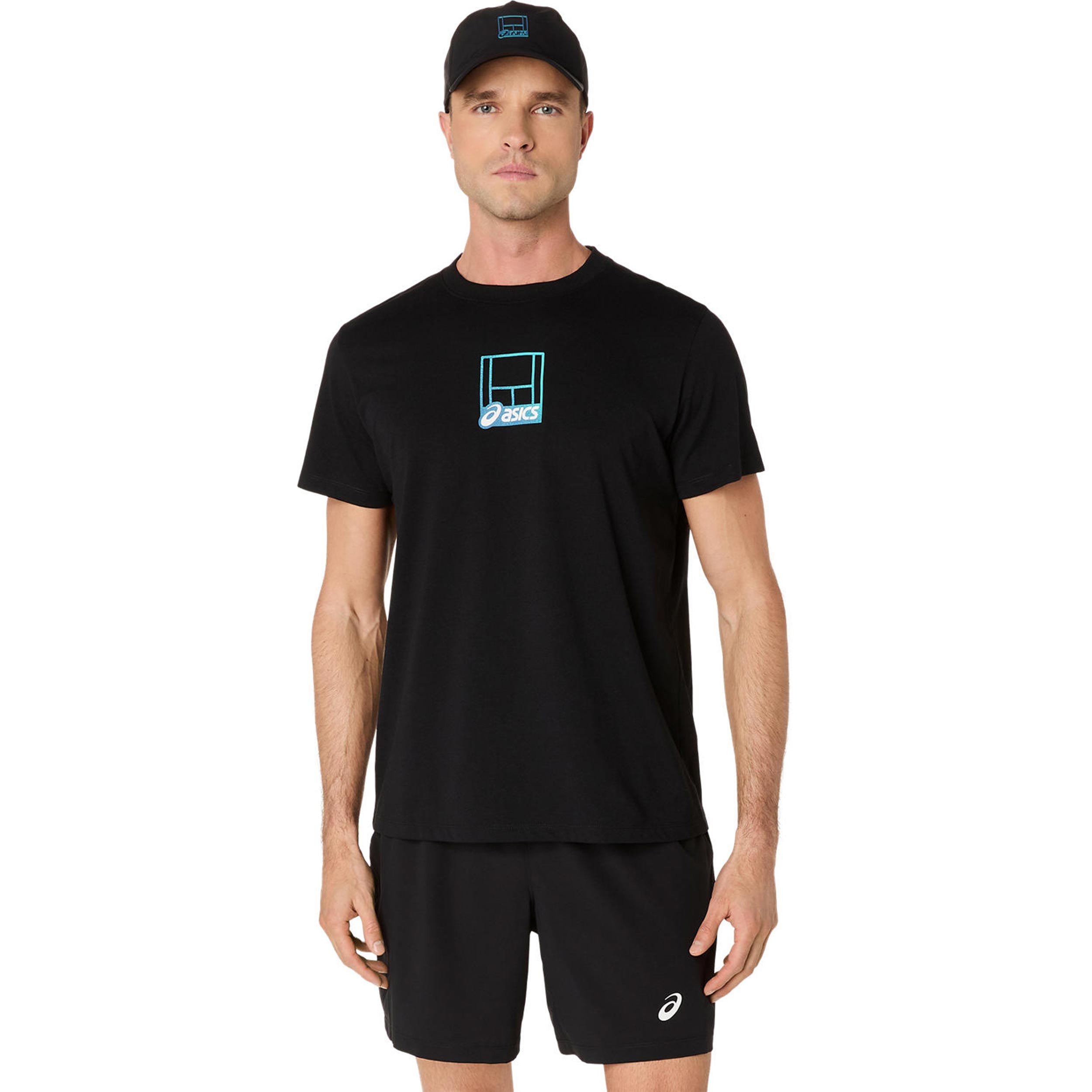 ASICS Court Core Graphic T-shirt Herrar-svart