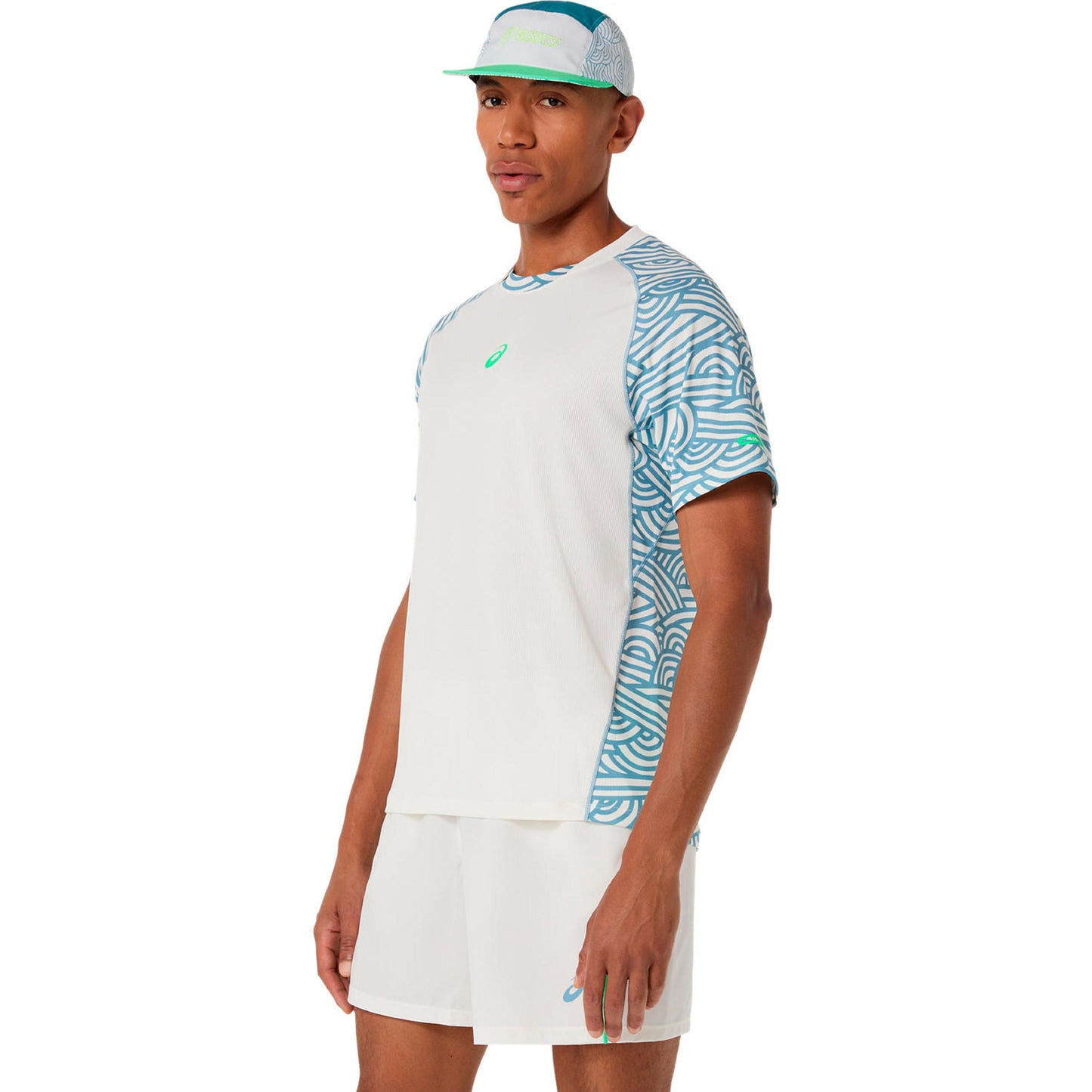 ASICS Court T-shirt Herrar - creme, blågrå