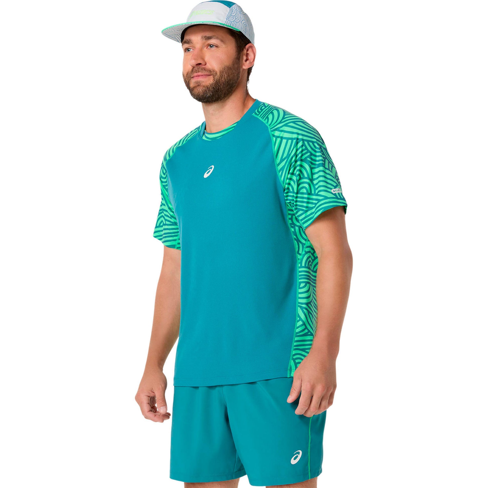 ASICS Court T-shirt Herrar - mörkgrön, ljusgrön