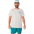Court Graphic T-shirt Herrar - creme, grön
