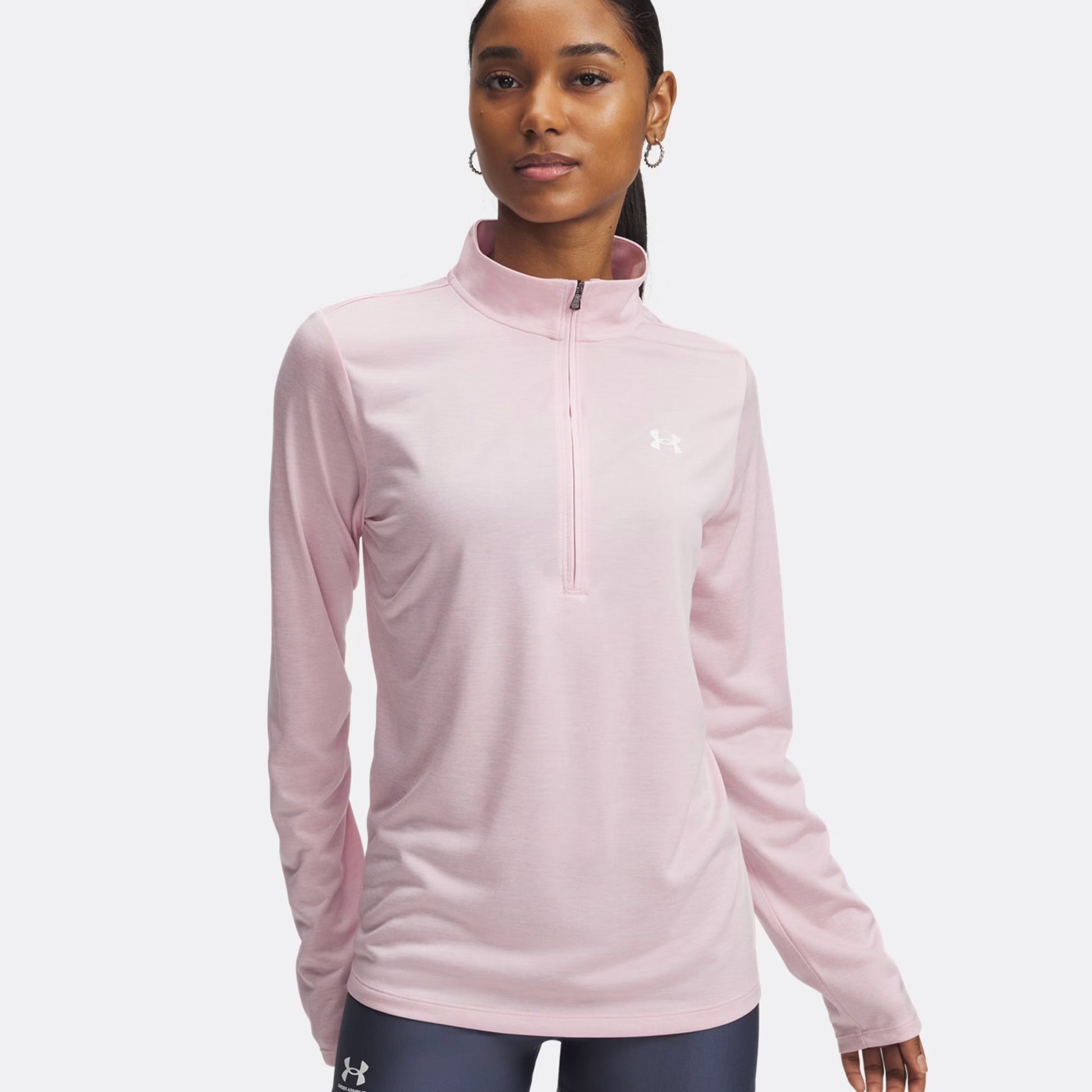 Under Armour Tech 1/2 Zip-Twist Långärmat Damer - rosa, vit