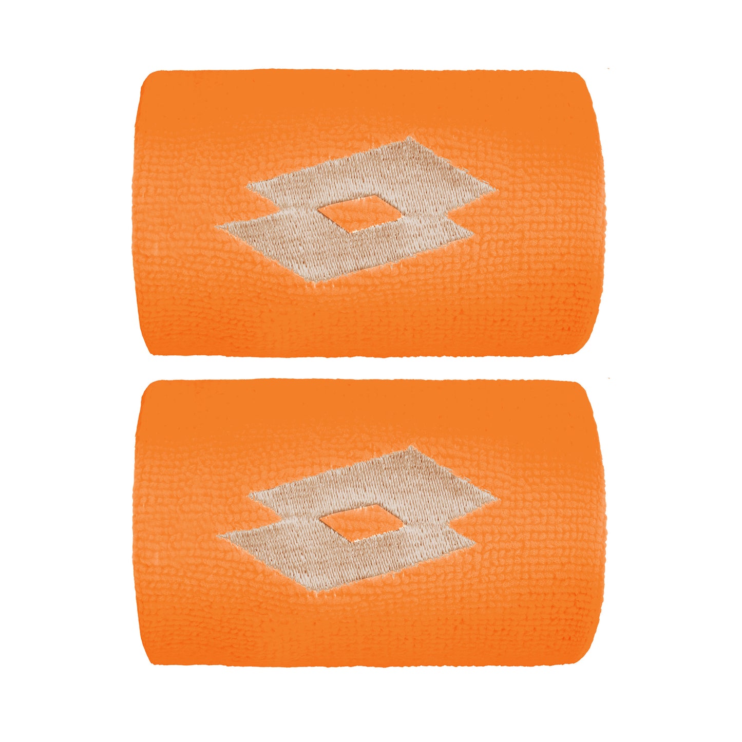 Lotto Svettband 2-pack kort - orange, creme