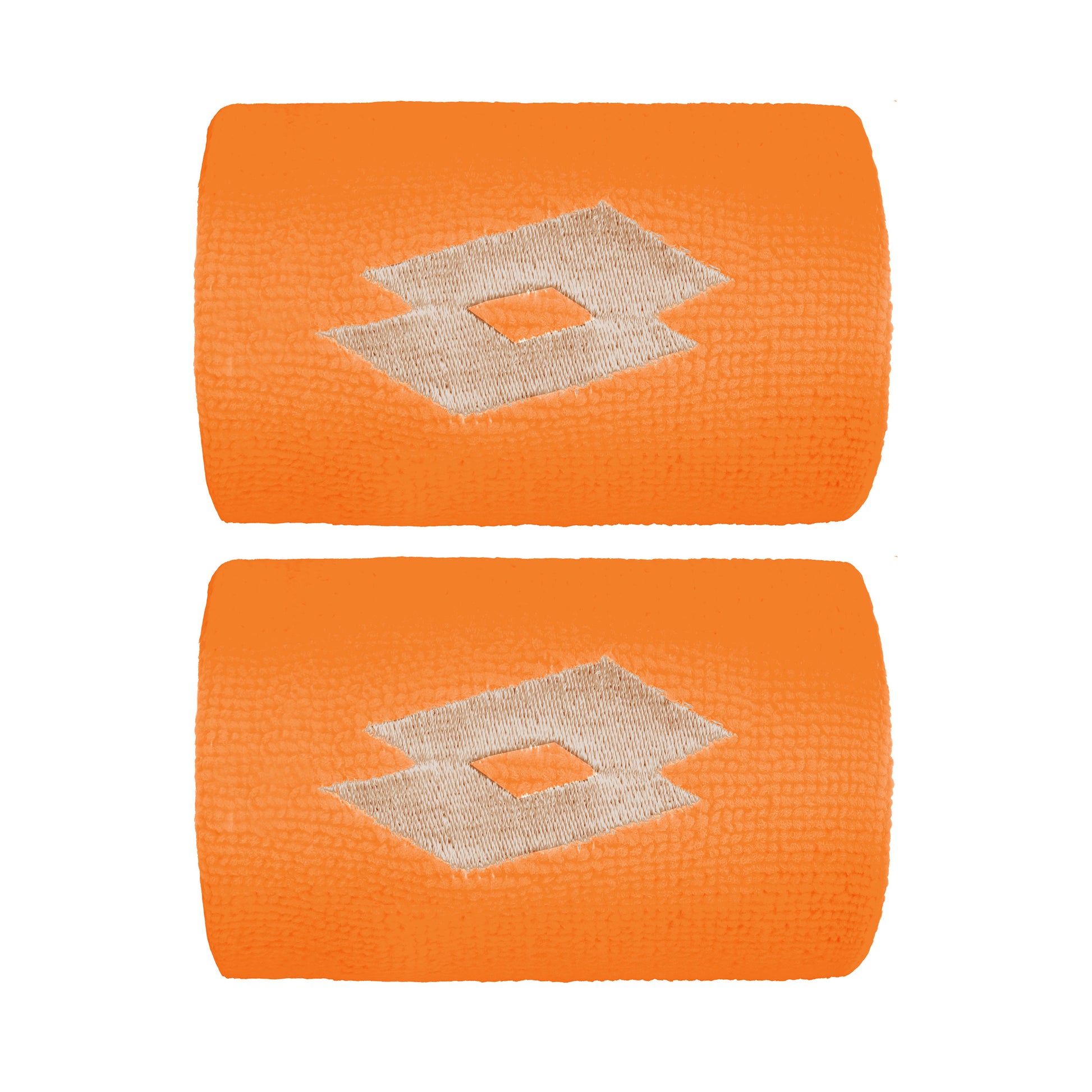 Lotto Svettband 2-pack kort - orange, creme
