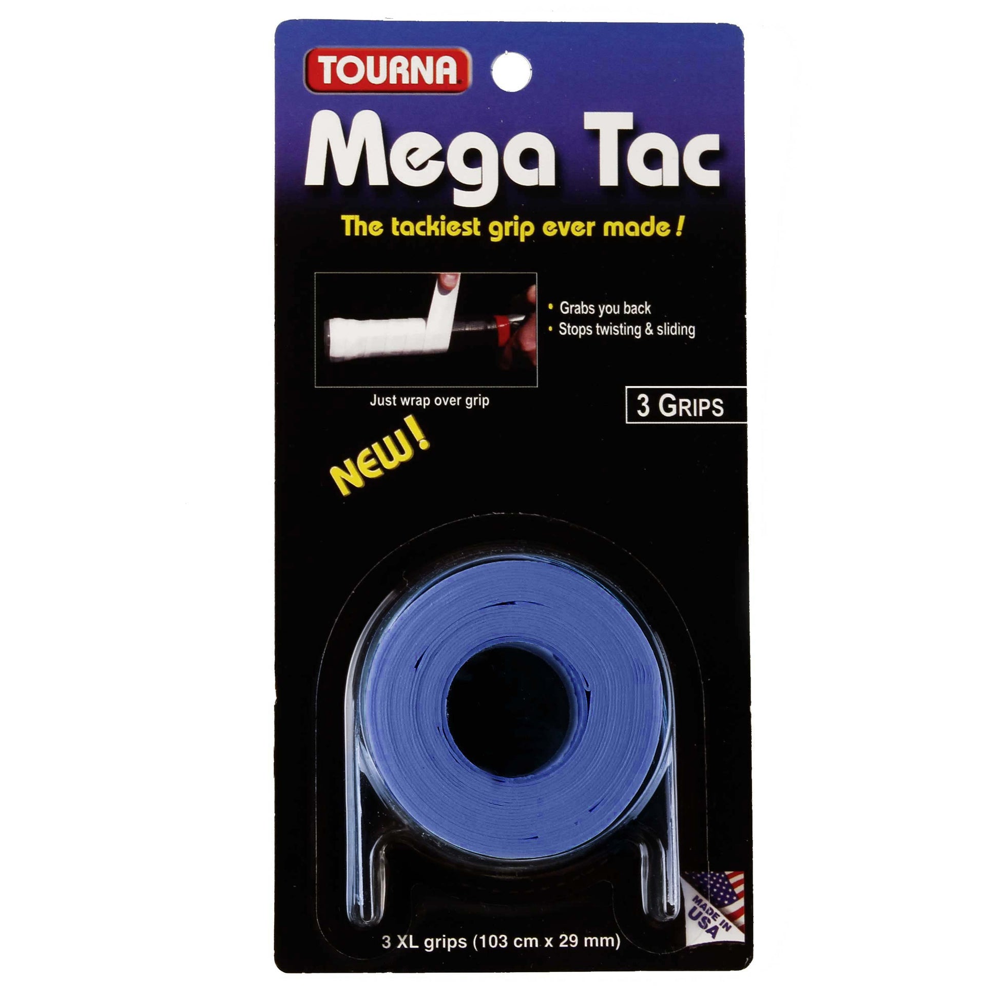 Tourna Mega Tac 3-pack-Blå
