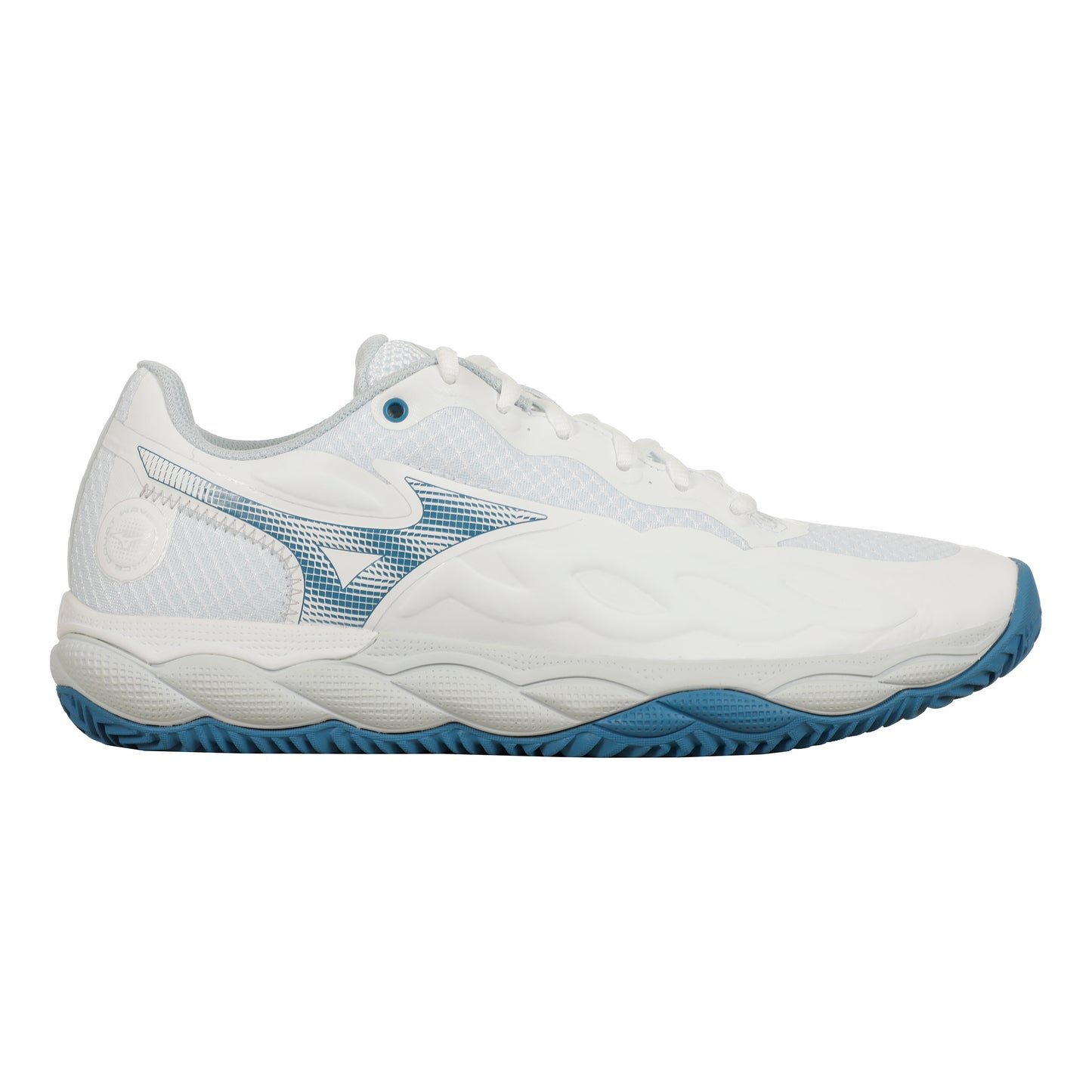 Mizuno Wave Enforce Court Sko för grus Damer - vit, blå