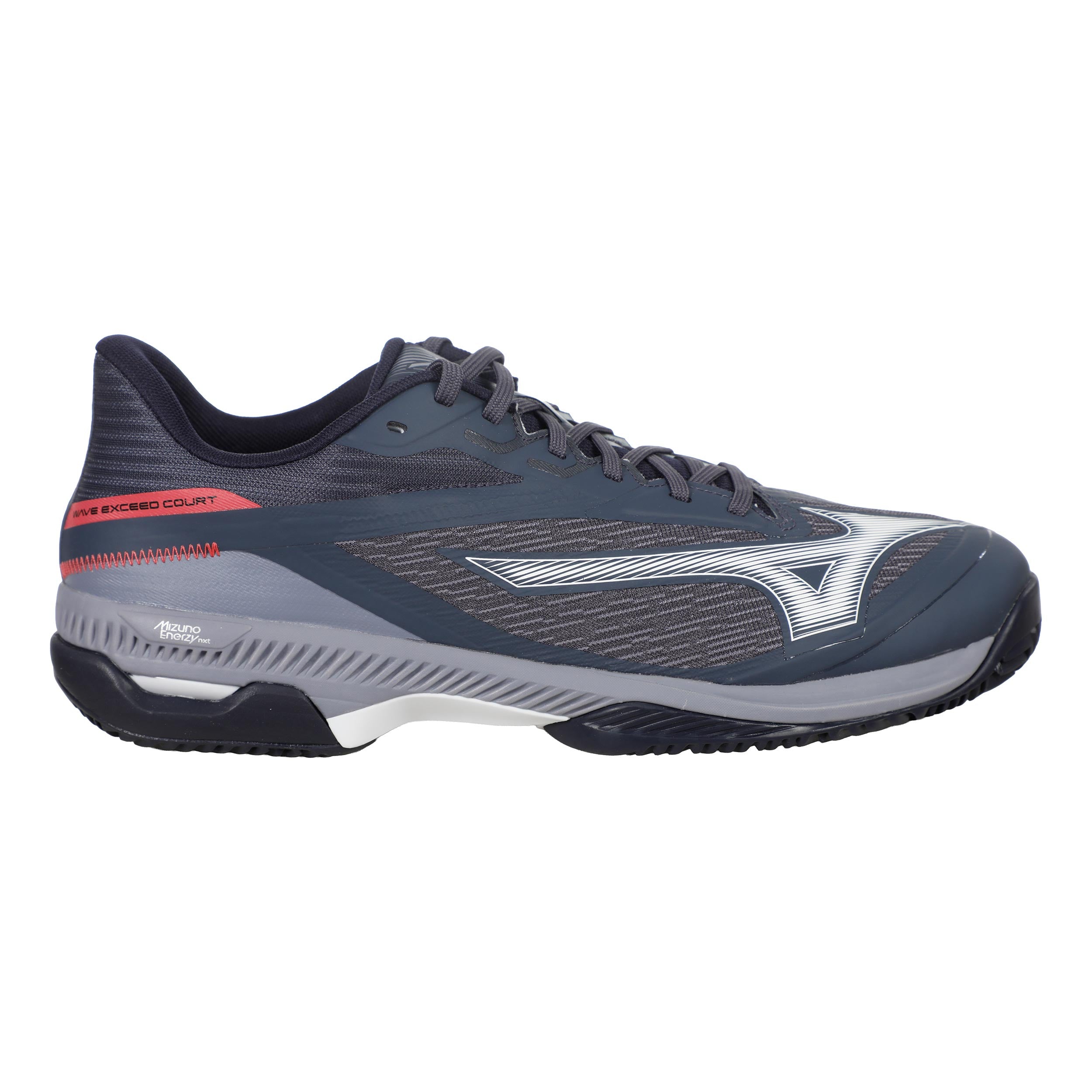 Mizuno Wave Exceed Court Sko För Grus Herrar-Grå,Vit