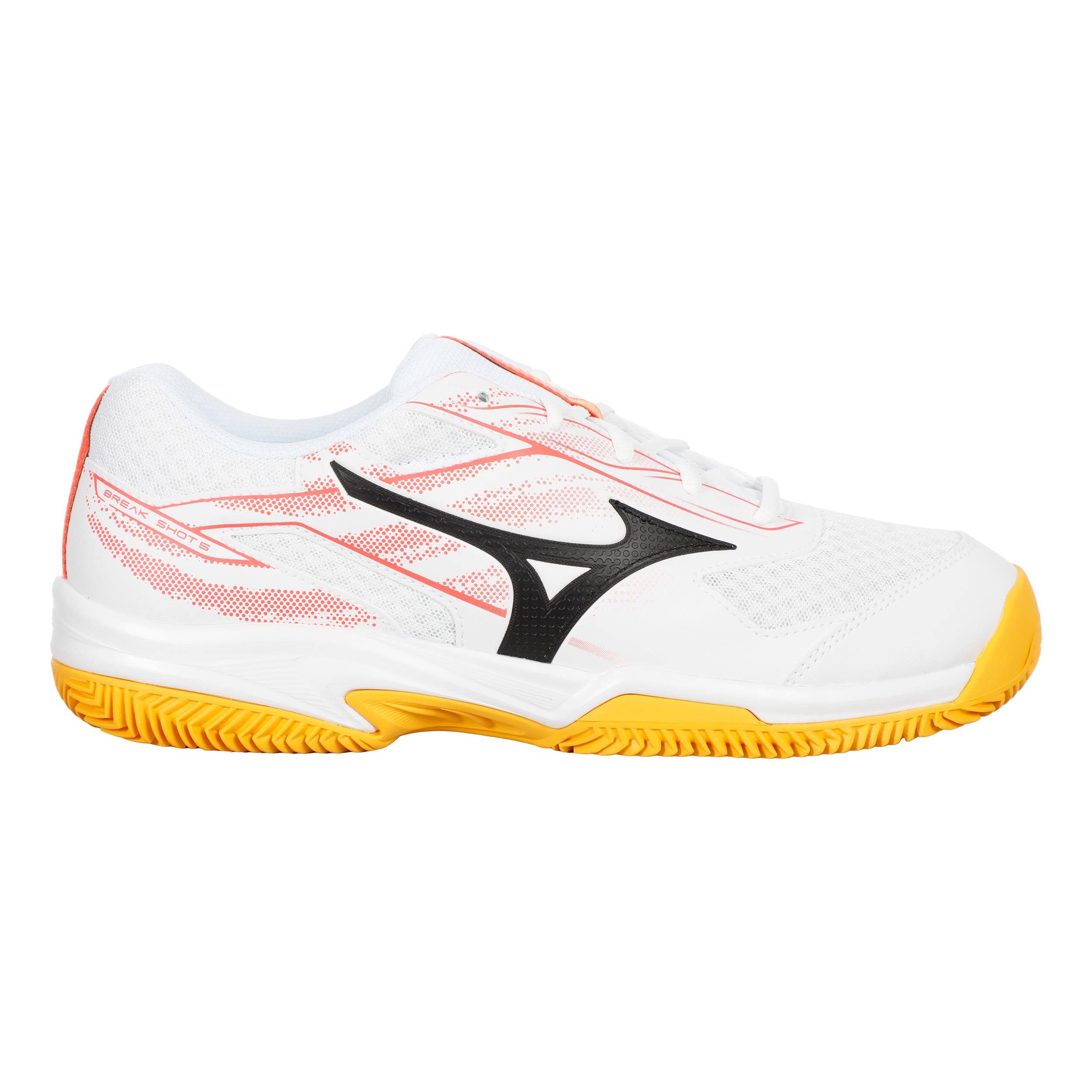 Mizuno Break Shot 5 Sko För Grus Herrar-Vit,Korall