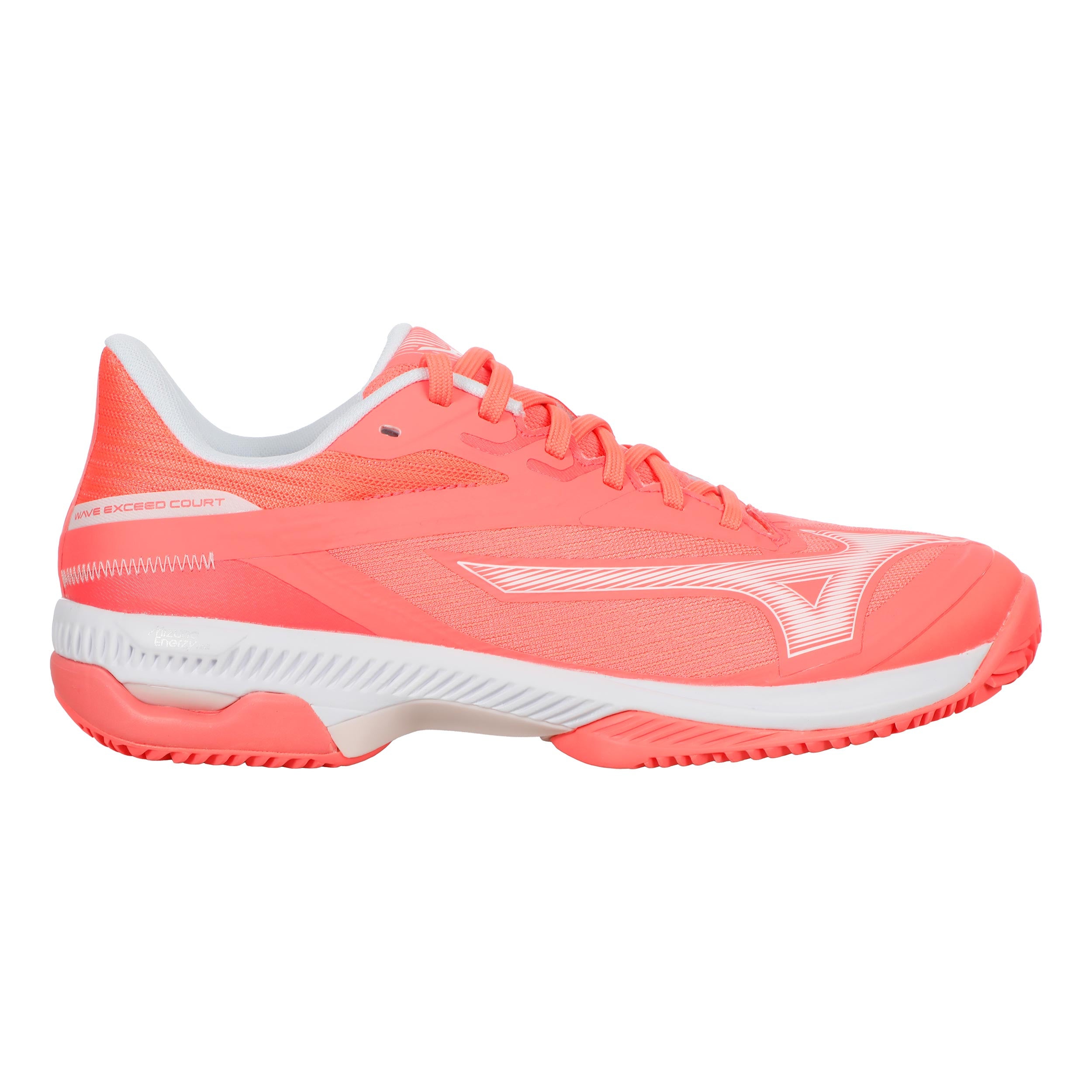 Mizuno Wave Exceed Court Sko För Grus Damer-Korall,Vit