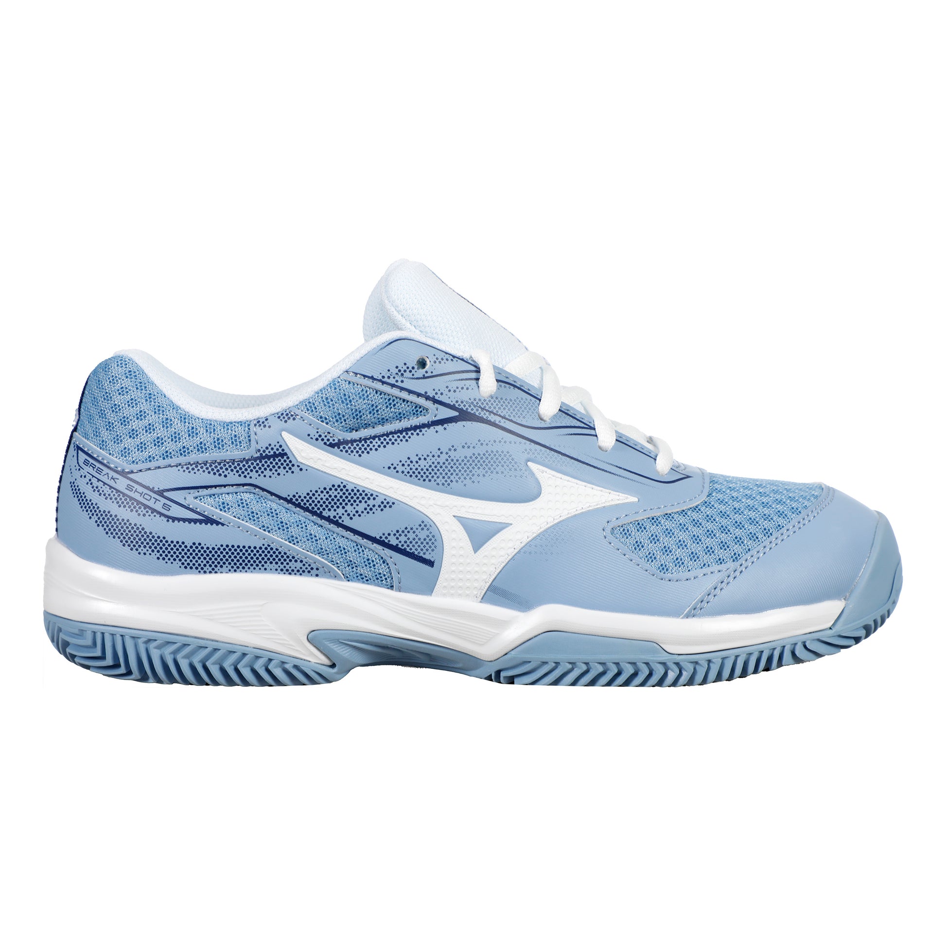 Mizuno Break Shot 5 Sko För Grus Damer-Blå,Vit