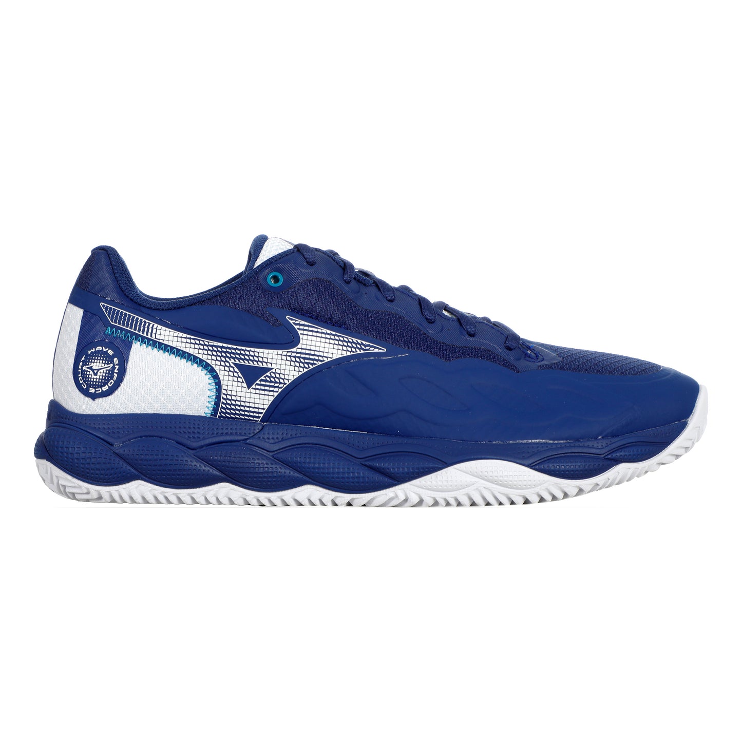 Mizuno Wave Enforce Court Sko för grus Herrar - blå, vit