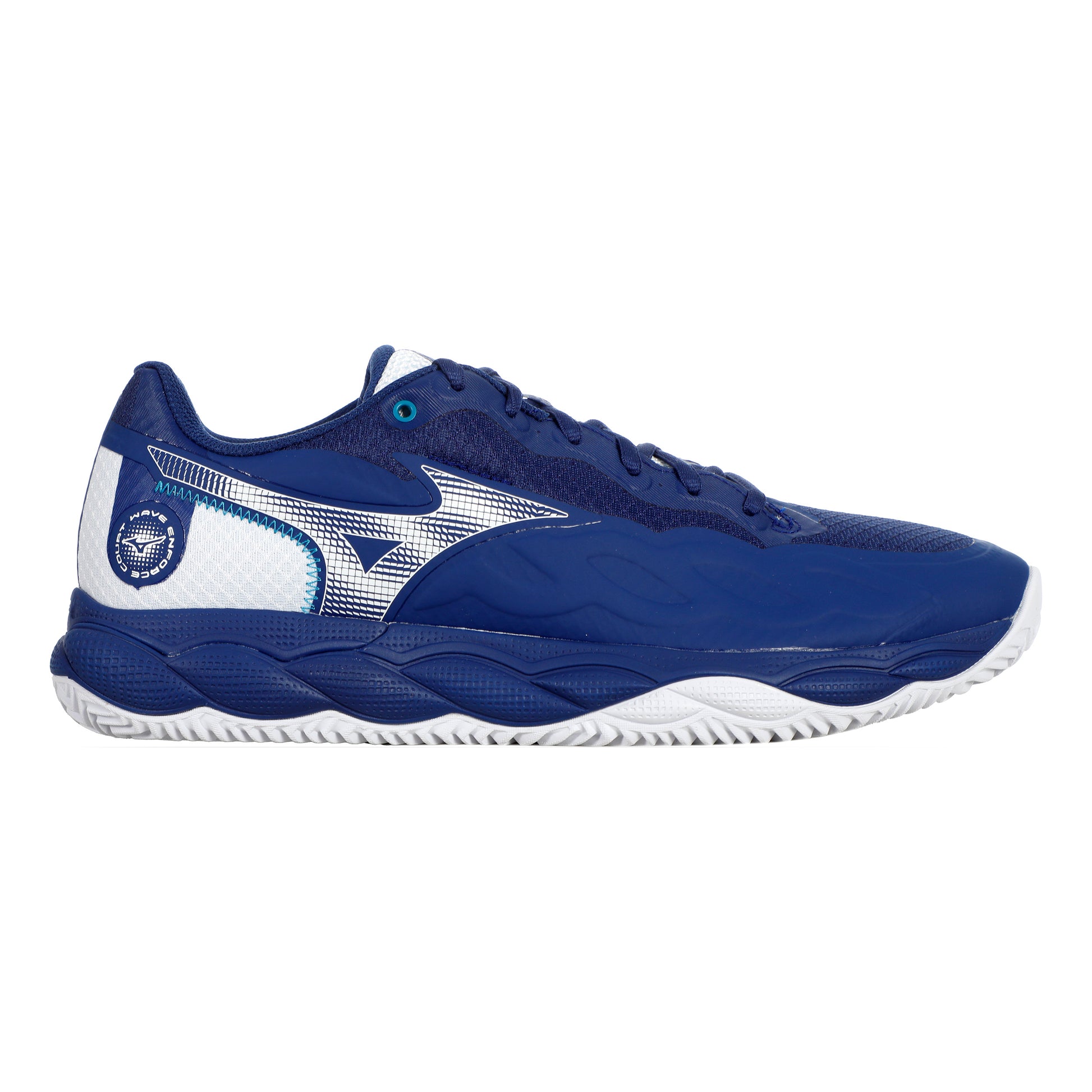 Mizuno Wave Enforce Court Sko för grus Herrar - blå, vit