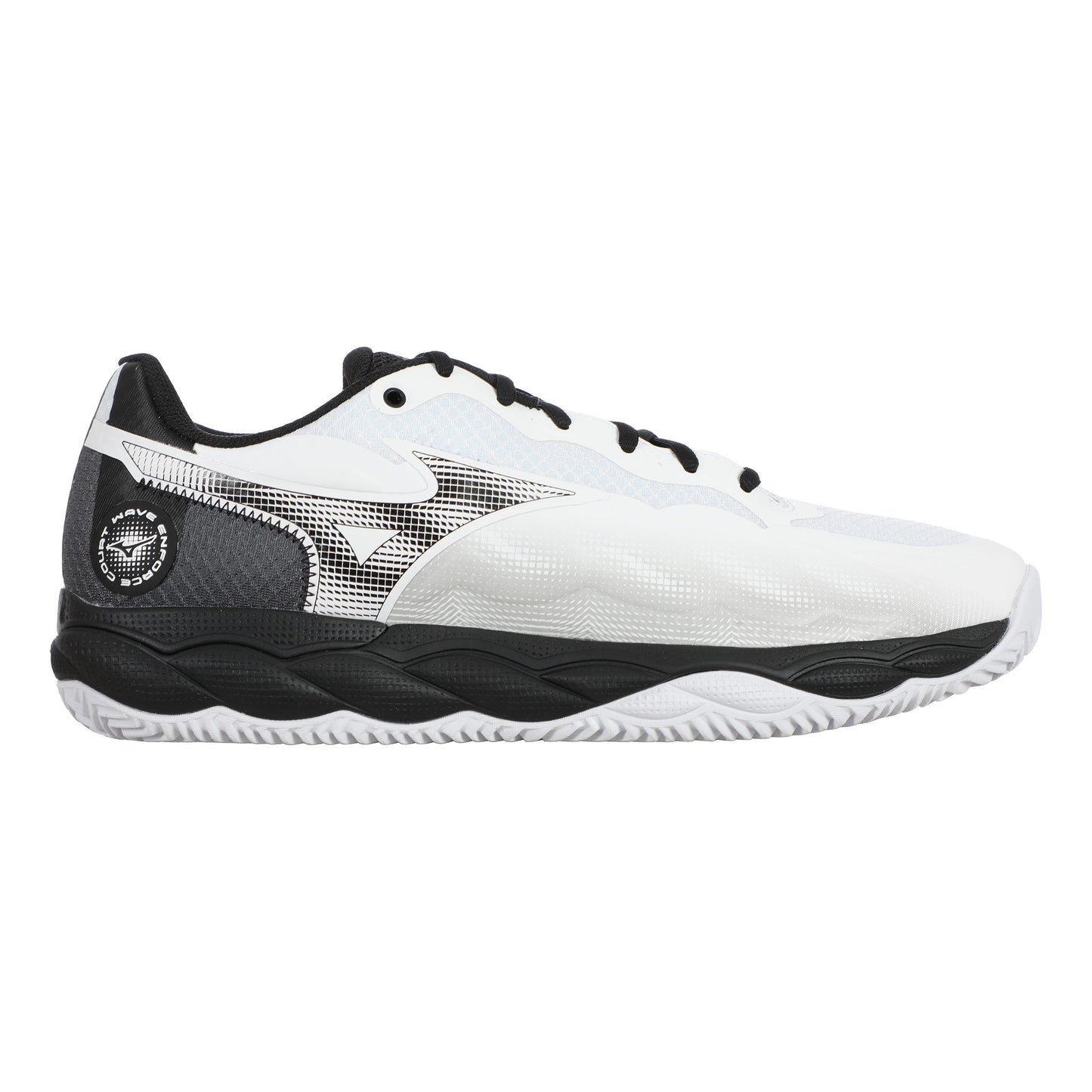 Mizuno Wave Enforce Court Sko För Grus Herrar-Vit,Svart