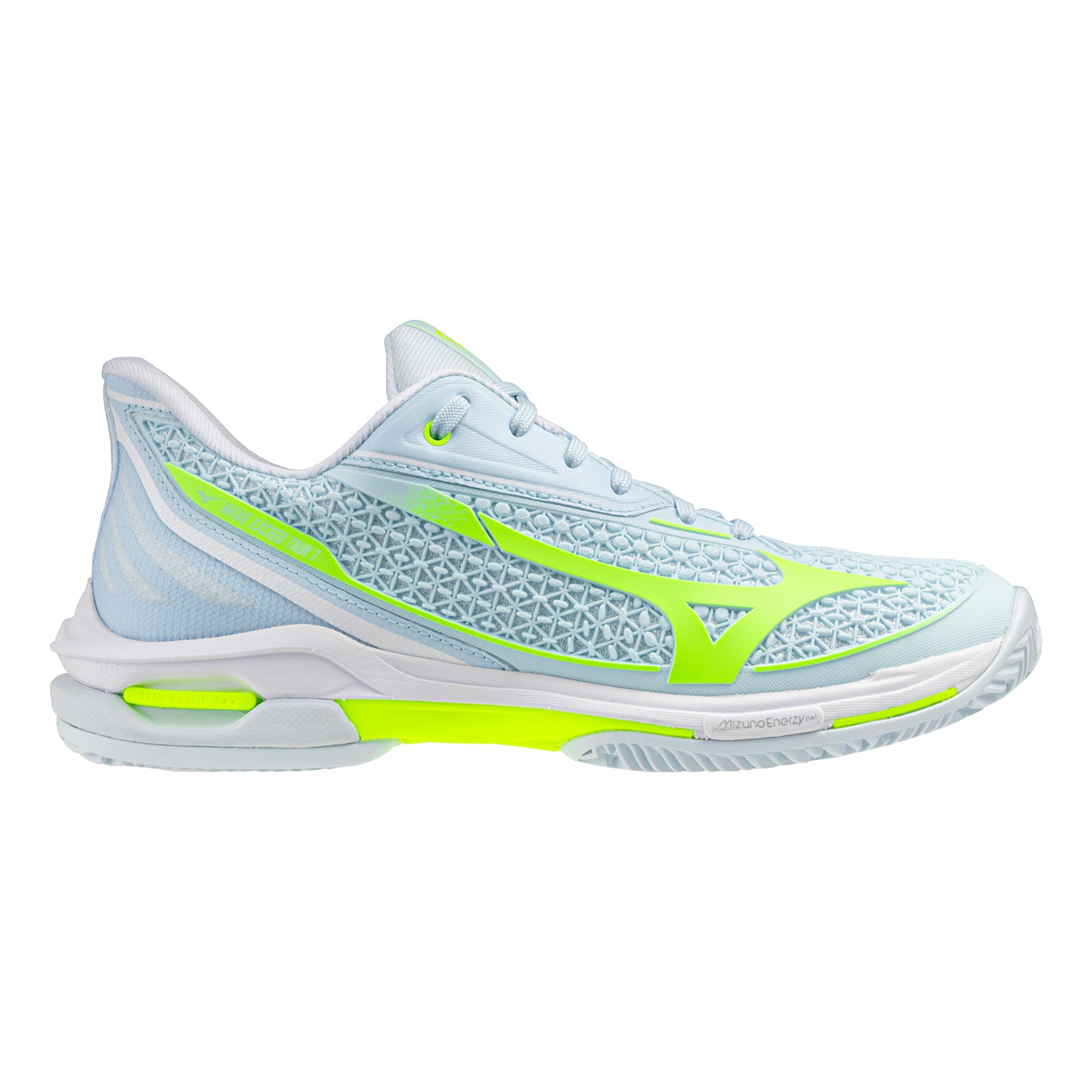 Mizuno Wave Exceed Tour 7 Sko för grus Damer - vit, ljusblå