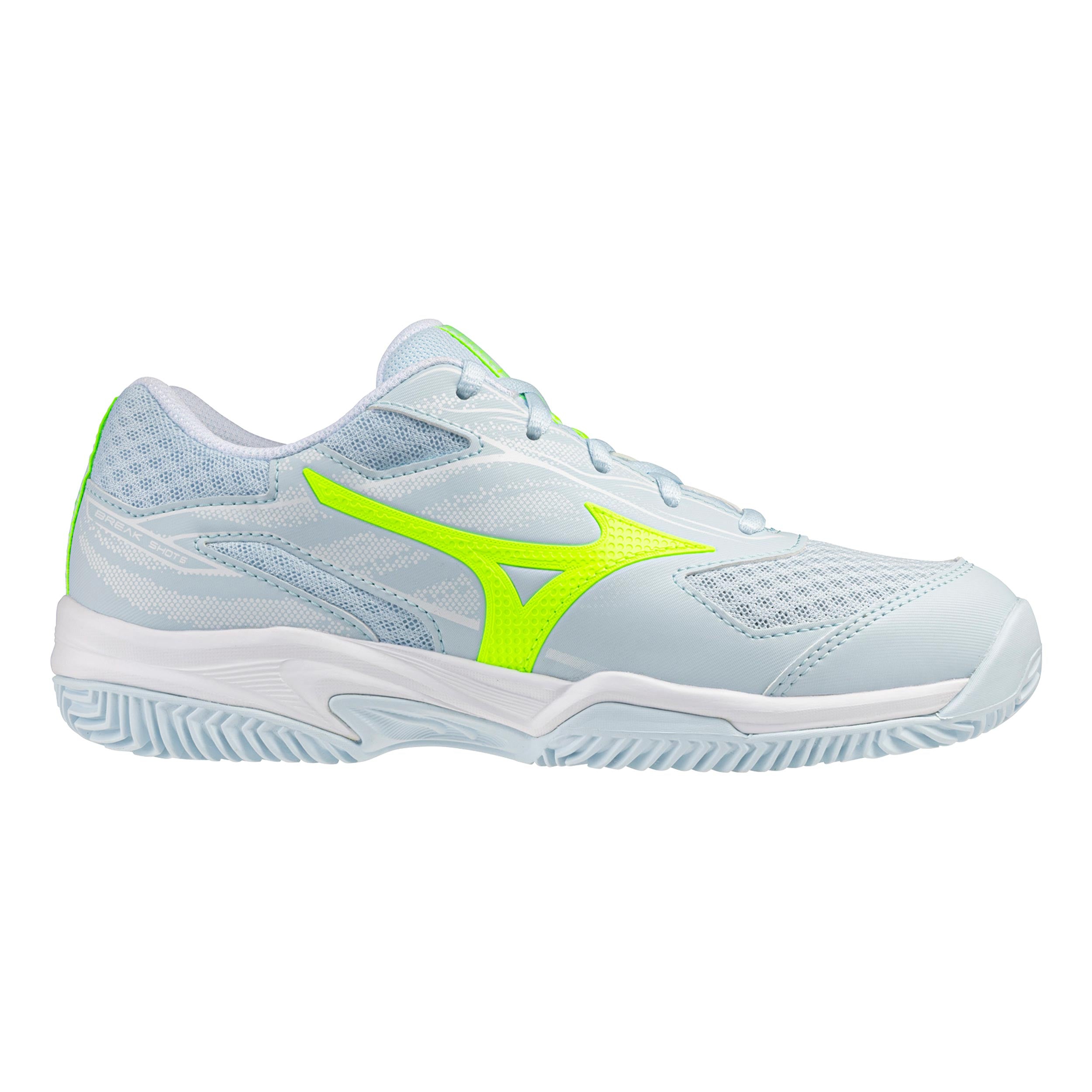 Mizuno Break Shot 5 Allroundsko Damer-vit, neongul