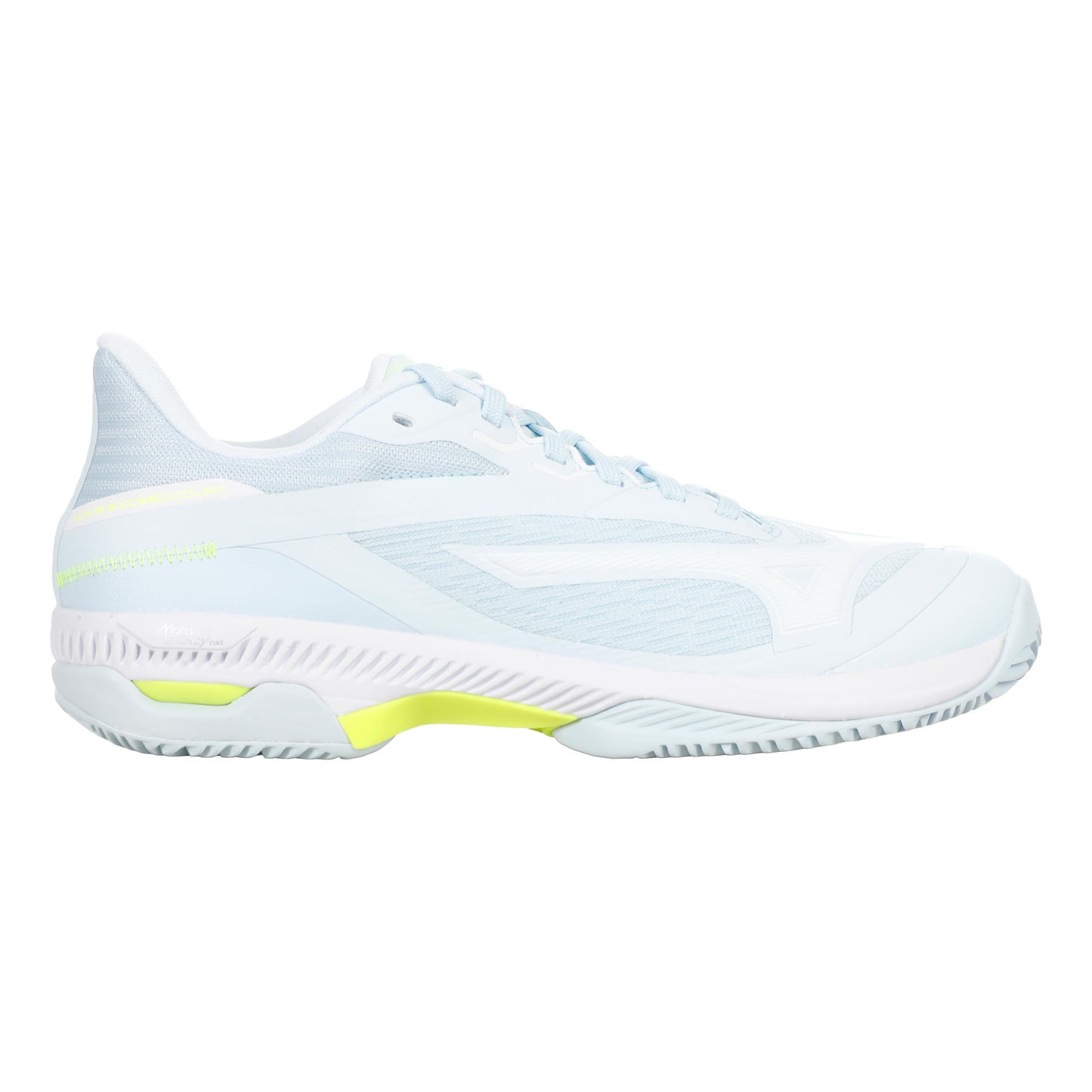 Mizuno Wave Exceed Court Sko för grus Damer - vit, ljusblå